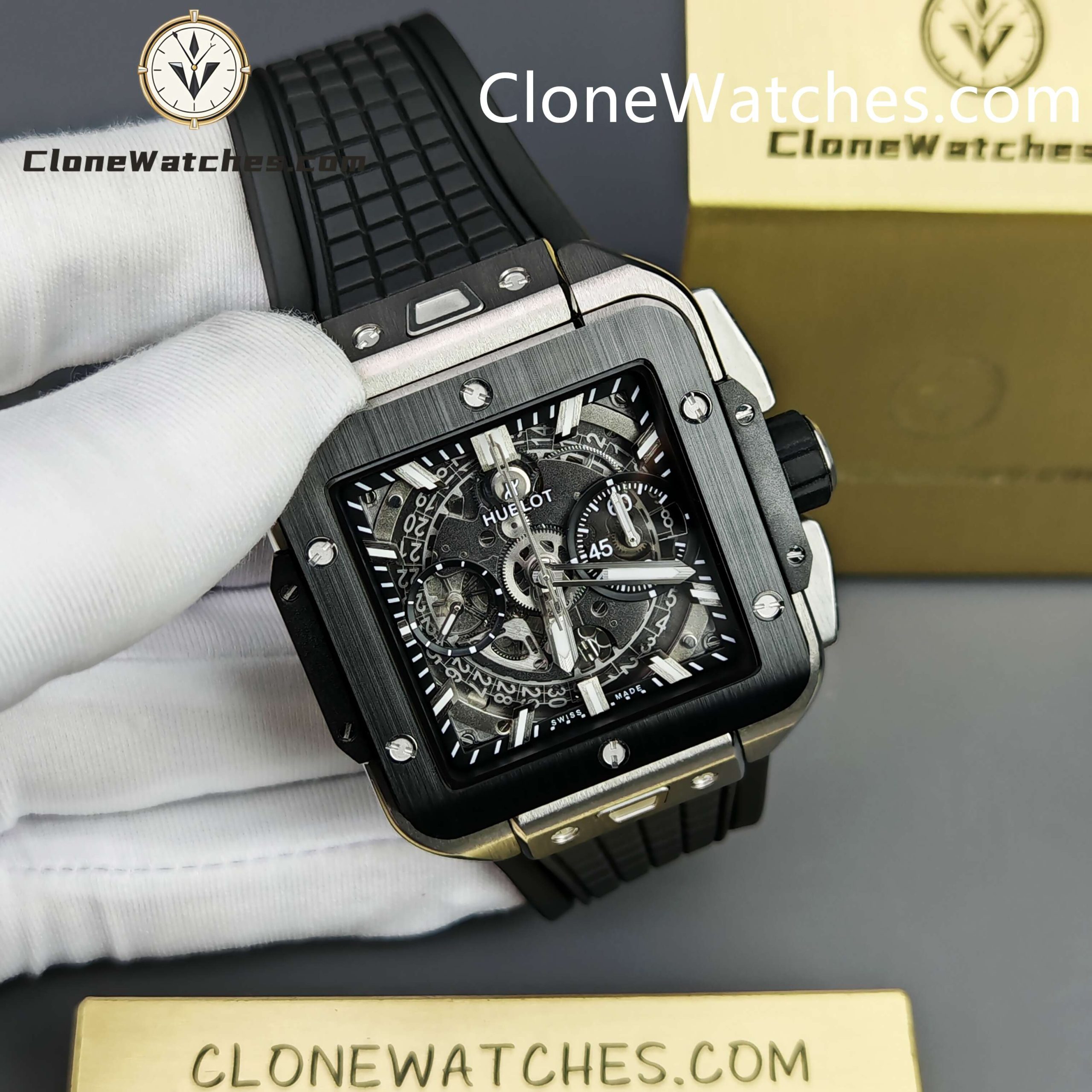Hublot Super Clone Watches 1:1 Square Bang Unico Titanium Ceramic 42MM 821.NM.0170.RX