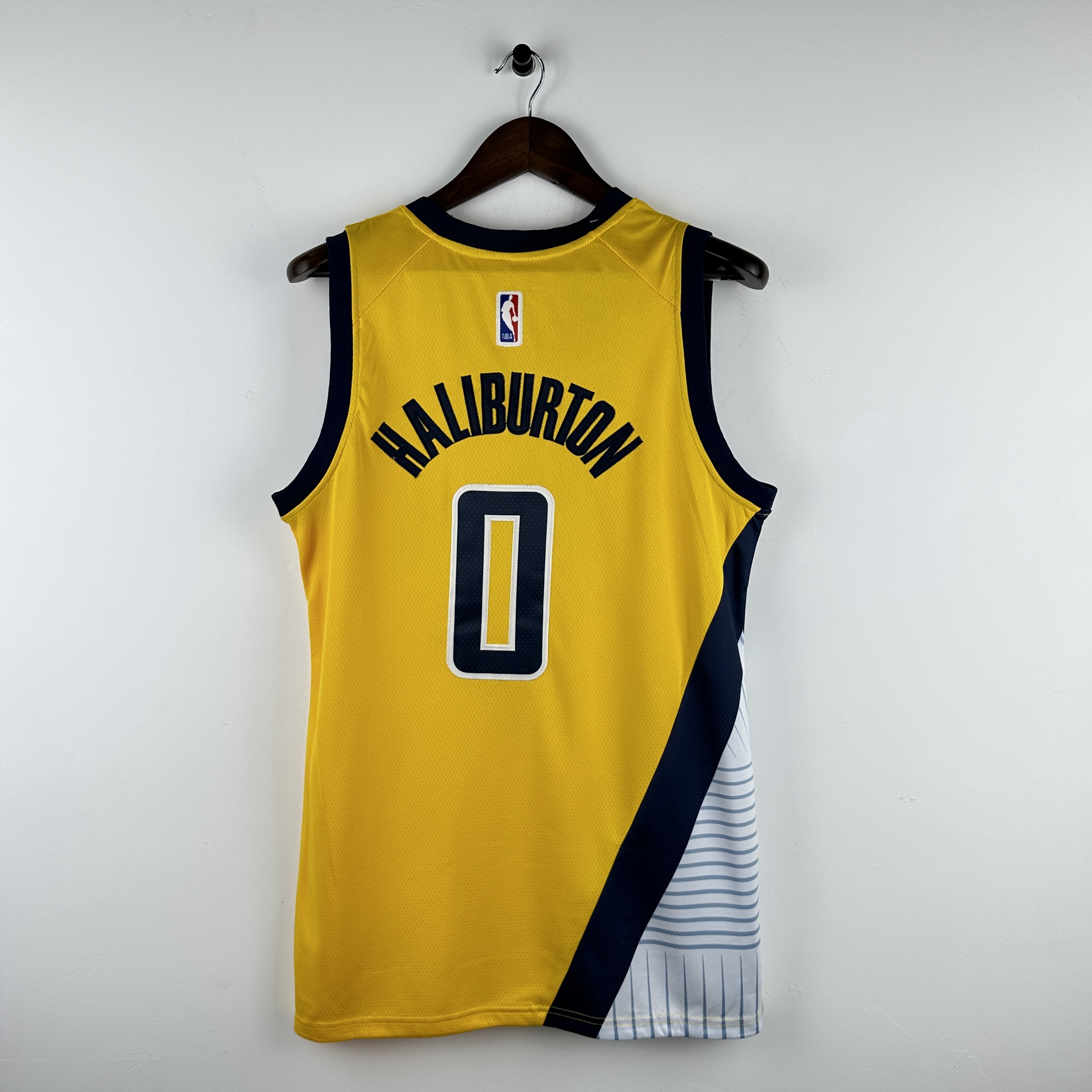 Embroidered 23rd season Pacers Jumpman No. 0 Haliburton