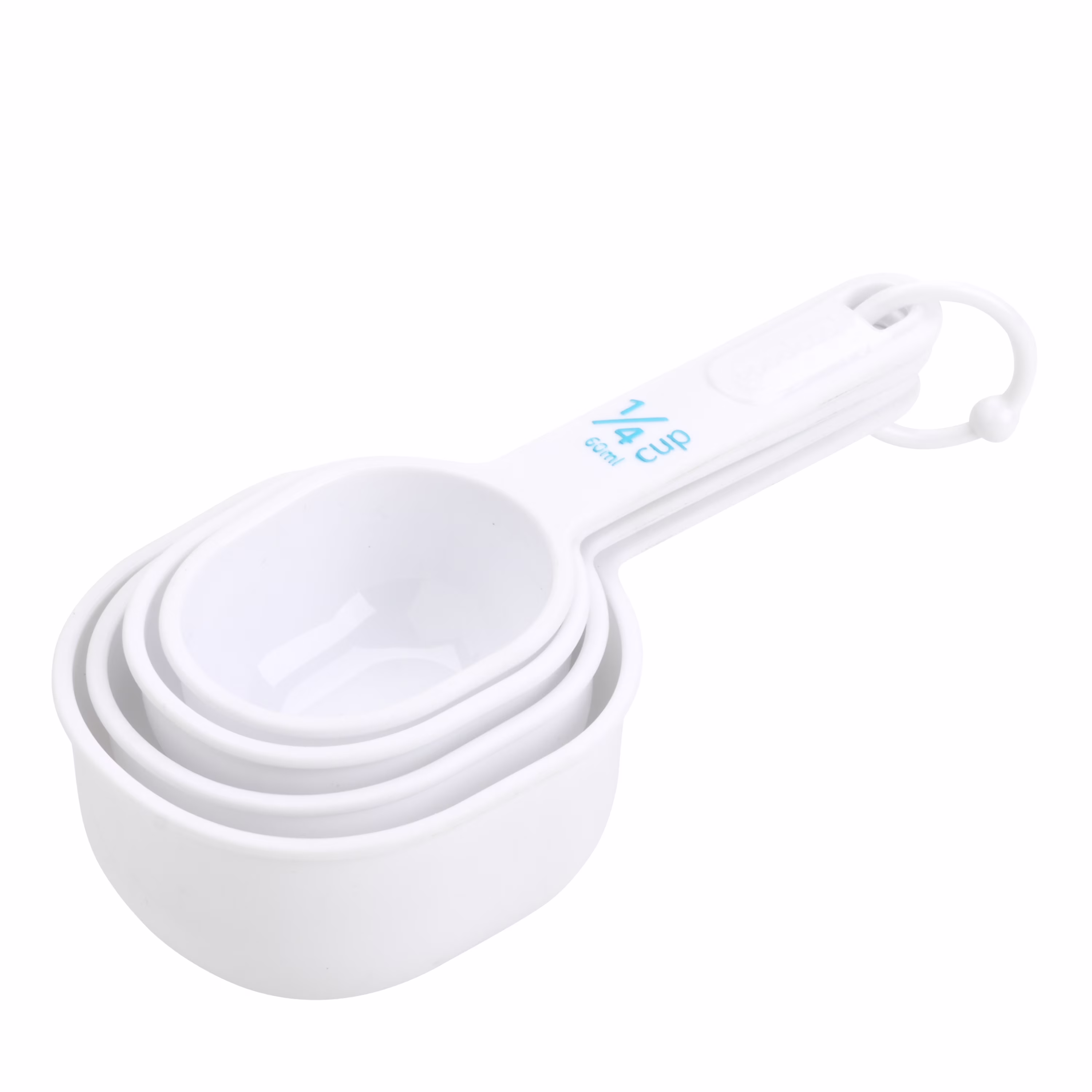 GoodCook Plastic Measuring Cup Set, White, 4-Piece