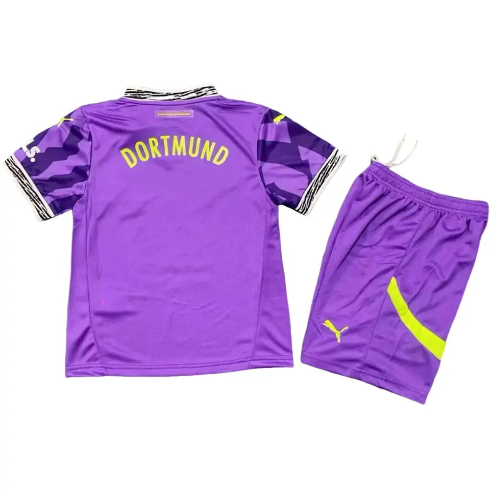 2025-26-Borussia Dortmund Goalkeeper Purple-Jersey-Children's Set