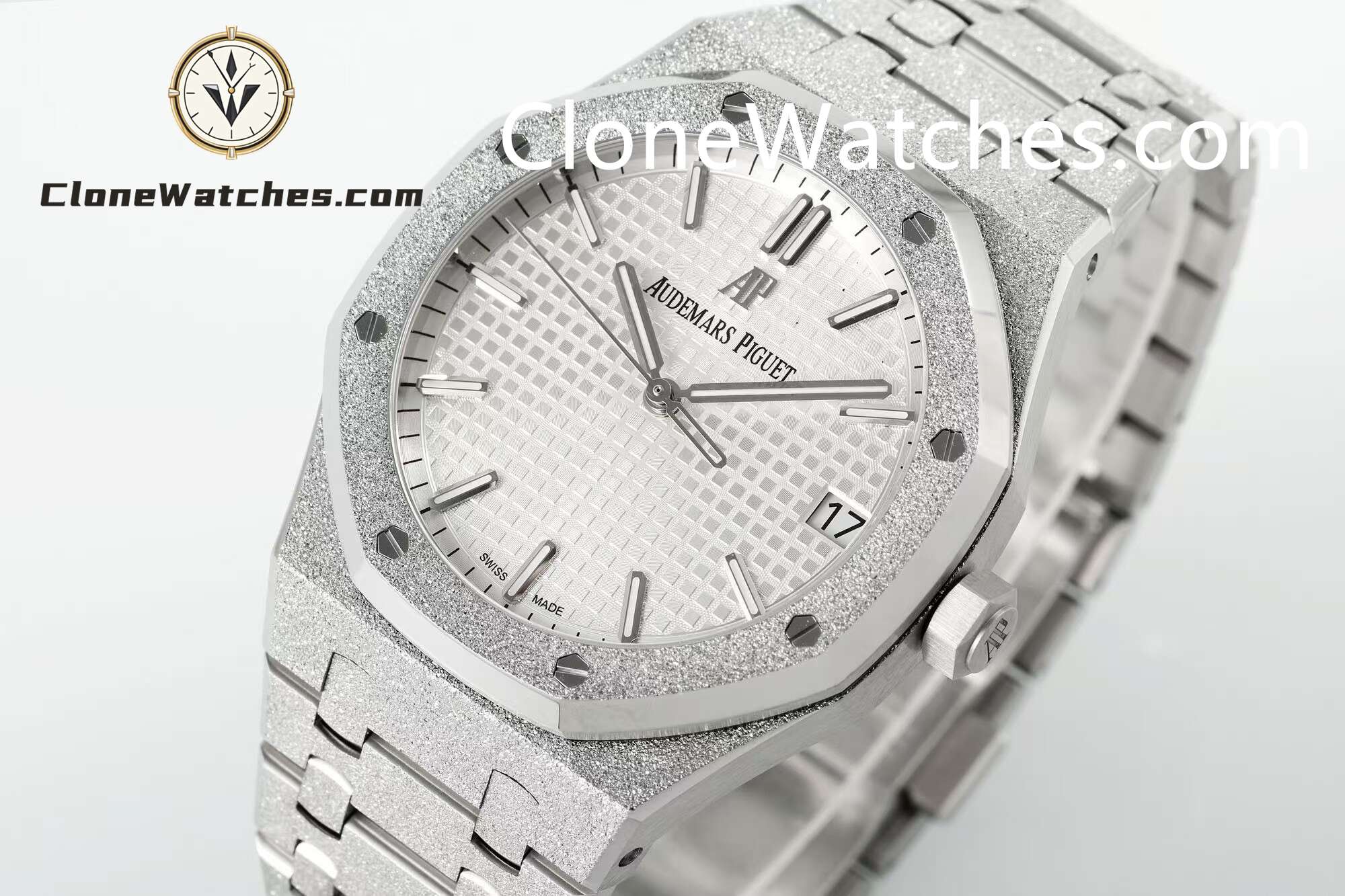 Audemars Piguet Super Clone Watches 1:1 Royal Oak Frost 15500 White Dial