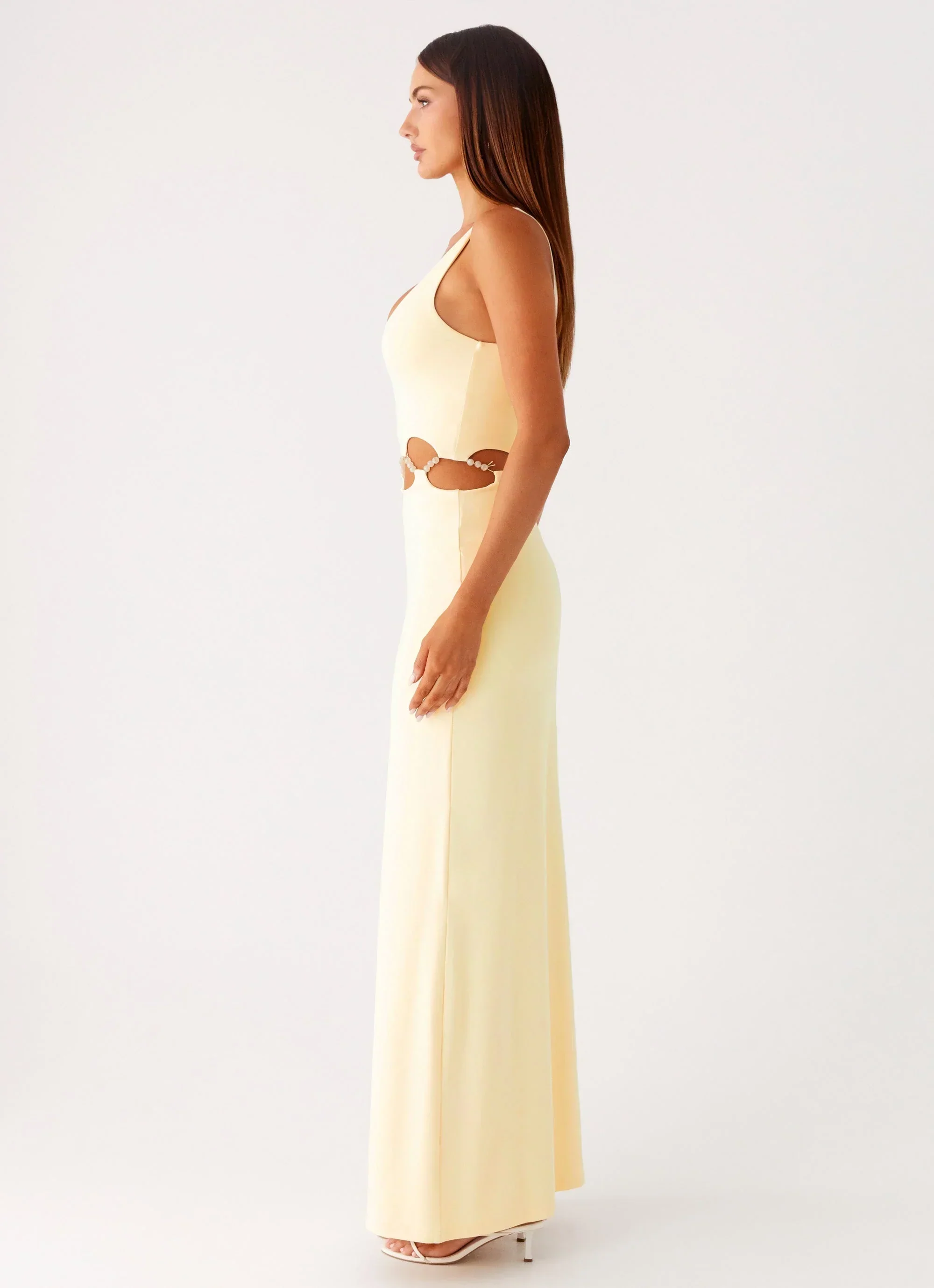 Dreamboat Beaded Maxi Dress - Yellow