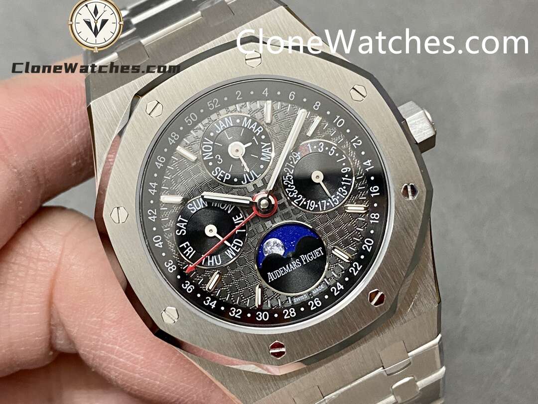 Audemars Piguet Super Clone Watches 1:1 Royal Oak Perpetual Calendar Black Dial 26609TI 41MM