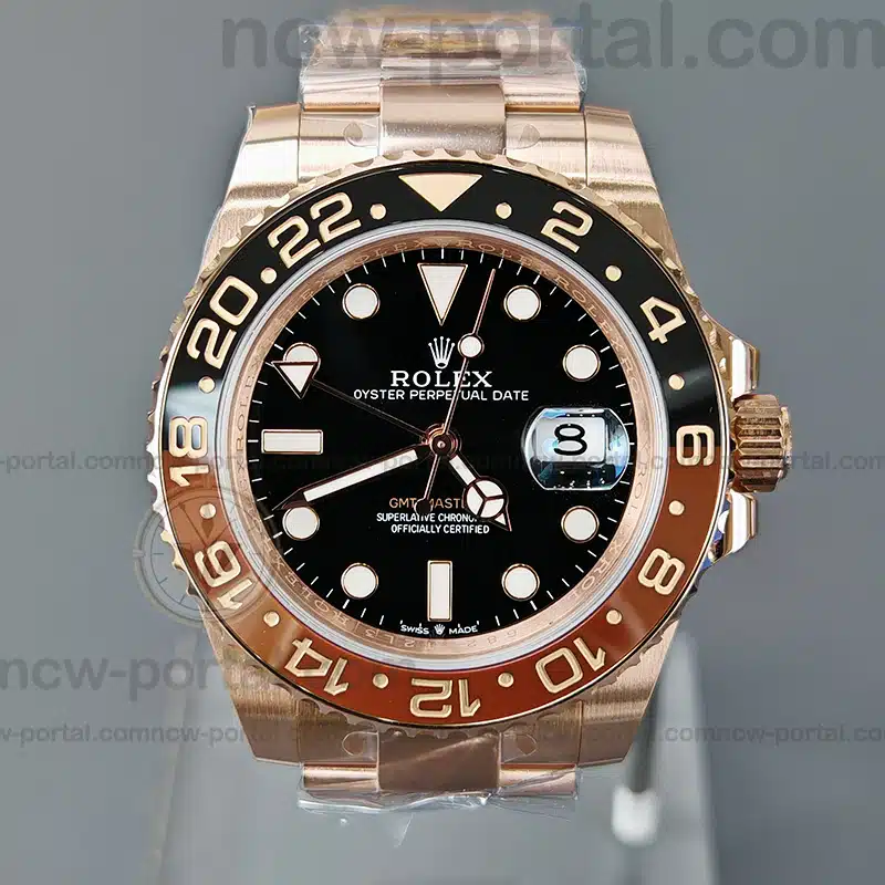 Rolex Super Clone Watches 1:1 Rootbeer GMT Master II GOLD Factory M126715chnr Oyster 3285 Movement