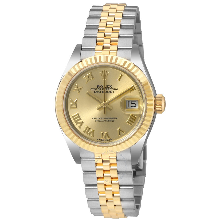 Rolex Lady Datejust Champagne Dial Steel and 18K Yellow Gold Ladies Watch 279173CRJ（Lifetime free warranty+90-days replacement service & Refund!.）
