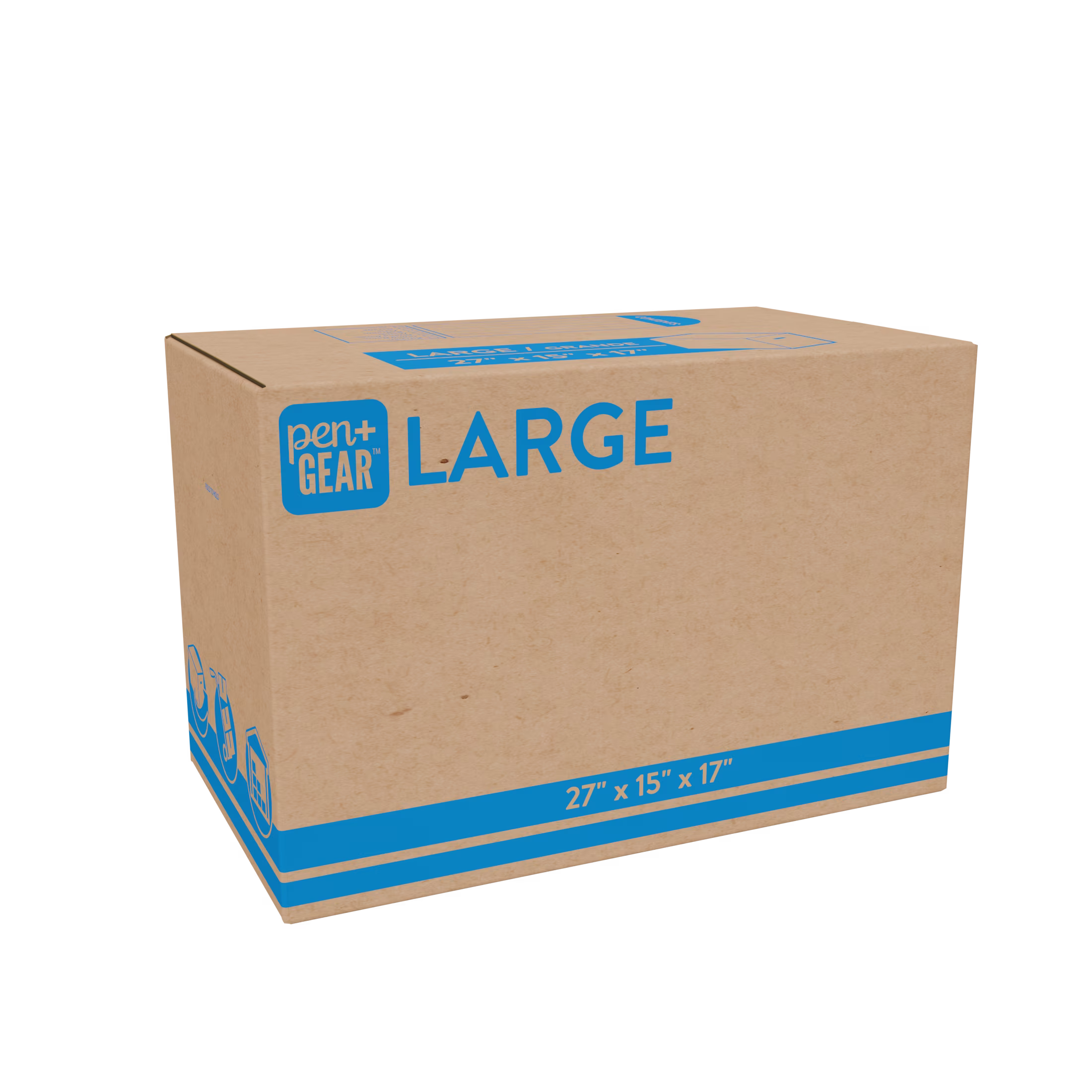 Pen+Gear Large Moving Boxes, 27L x 15W x 17H, Kraft