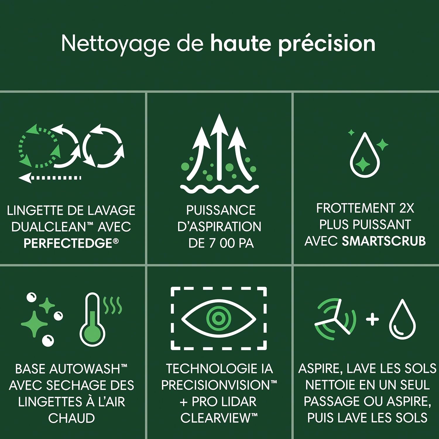 Robot aspirateur Roomba Plus 505 Combo autolavage séchage air chaud IA LiDAR autovidage 75 jours noir
