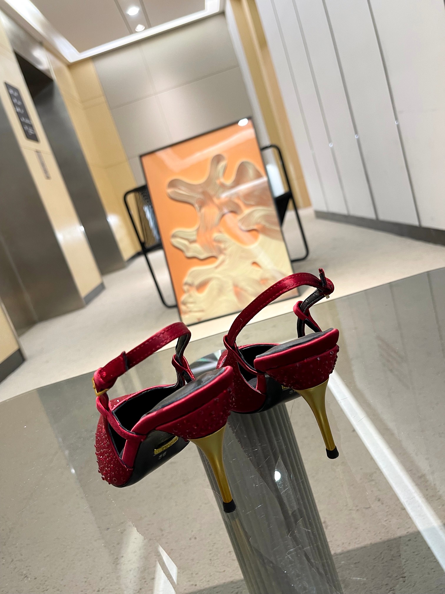 Gucci high heels/silk fabric/top quality
