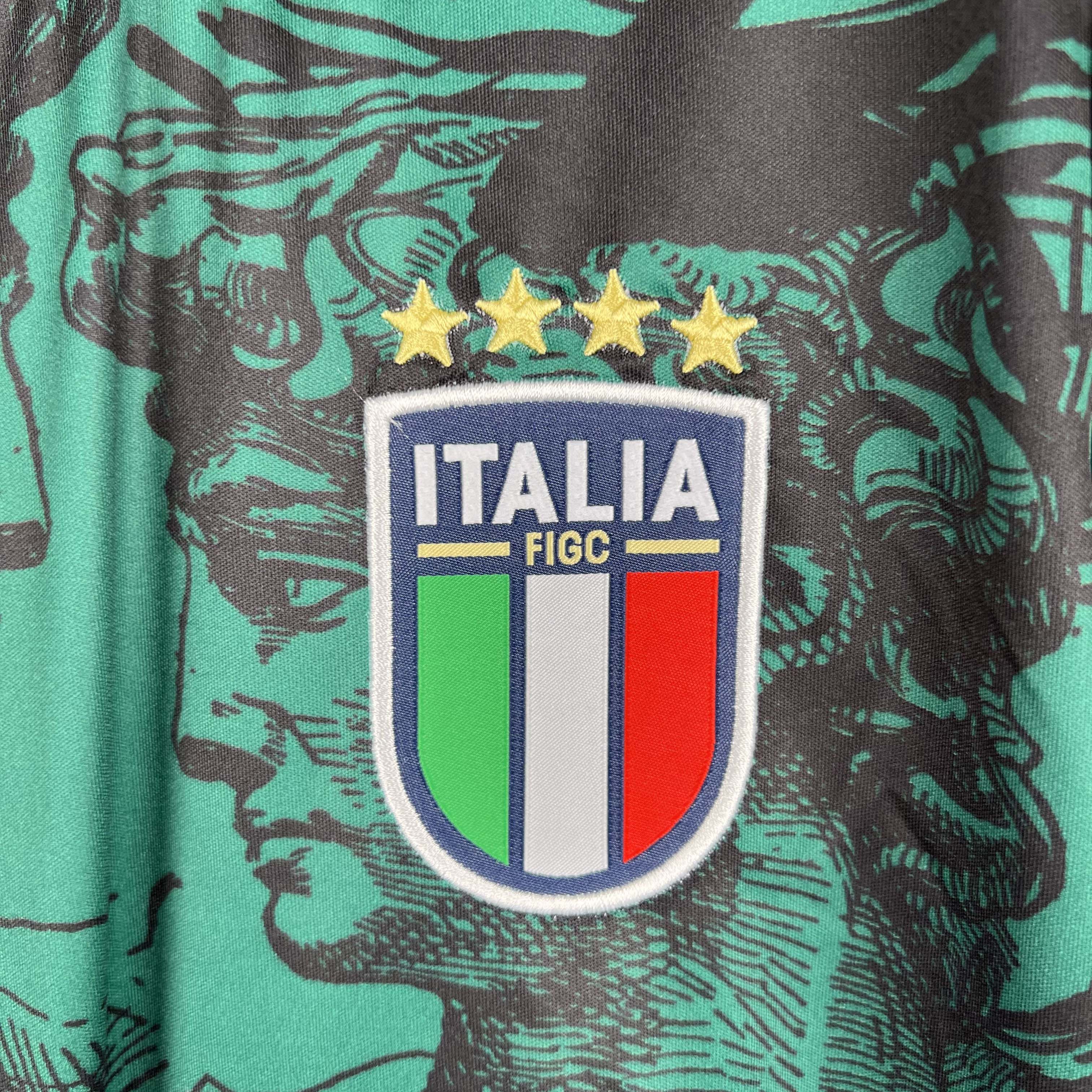 2023 Long Sleeve Italian Special Edition Green Football Shirt - Fans Edition