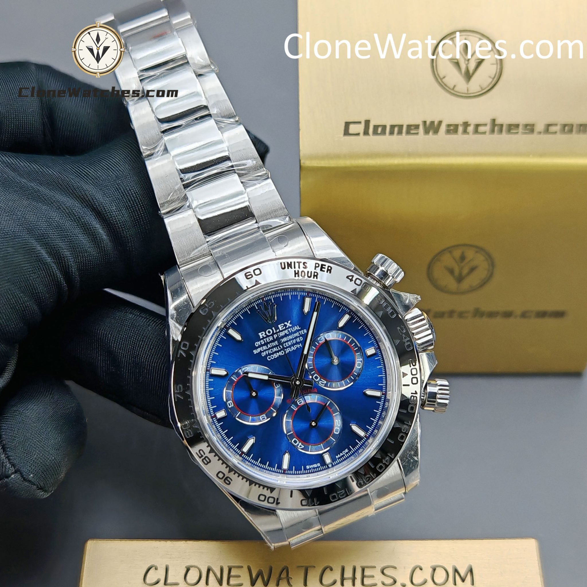 Rolex Super Clone Watches 1:1 Daytona Blue Dial M126509-0005 4131 Movement