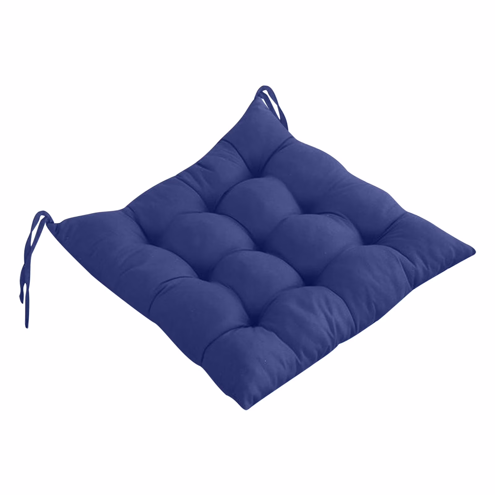 kladzum Outdoor Chair Cushions, Thick Soft Square Seat Cushion with Ties, Comfortable Patio Furniture Chair Pads for Indoor Outdoor Garden Patio Home Kitchen Office Chair