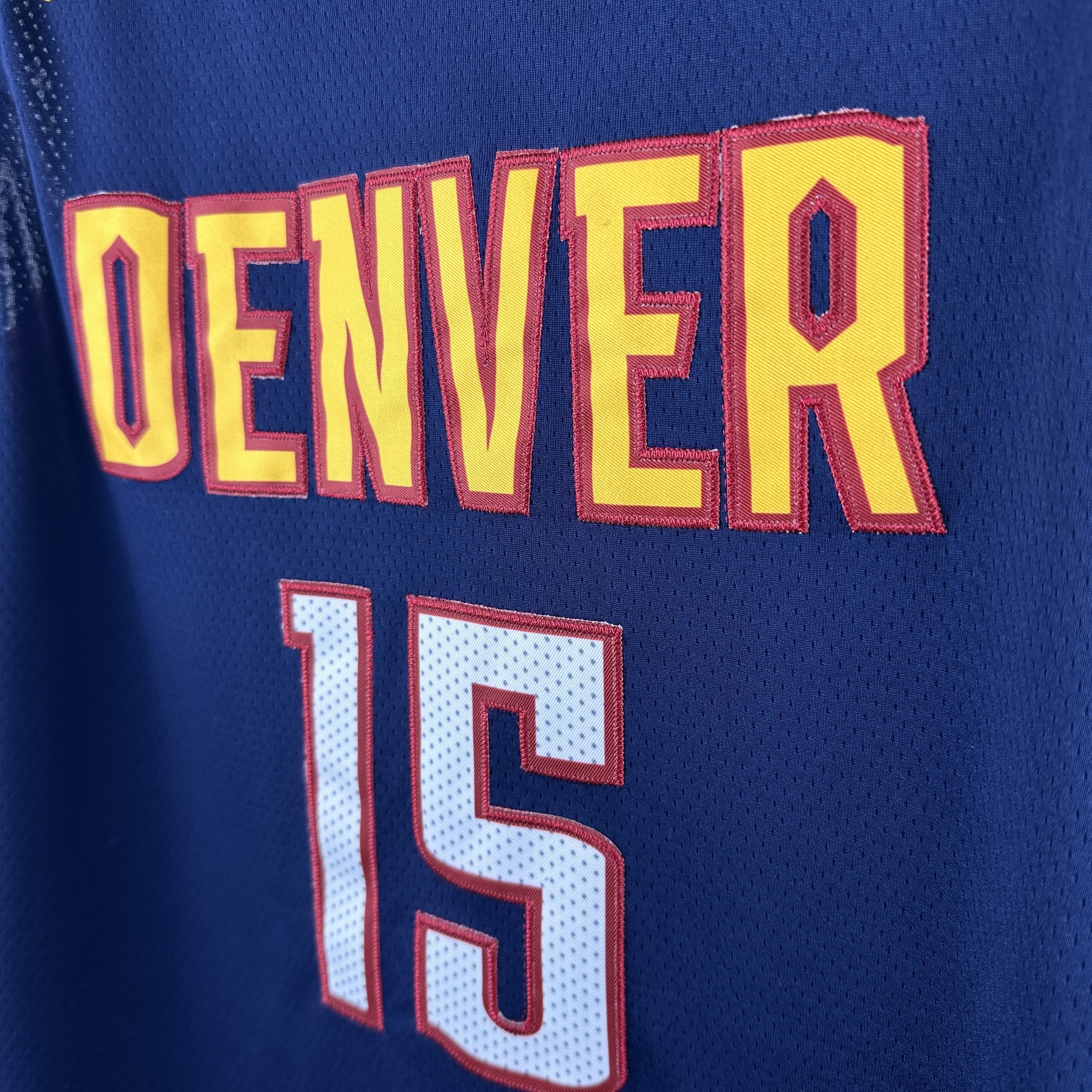 Embroidered Nuggets Navy Blue No. 15 Jokic