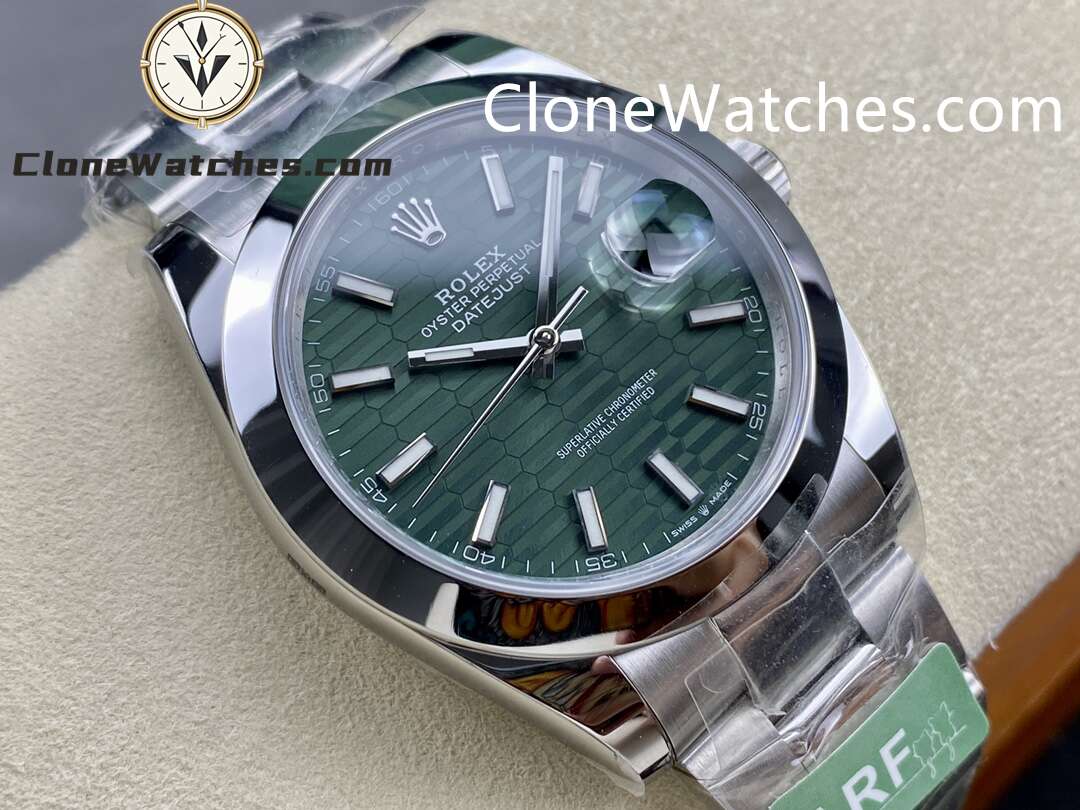 Rolex Super Clone Watches 1:1 DateJust Green Dial M126300 – 0021 Oyster 41MM 3235 Movement