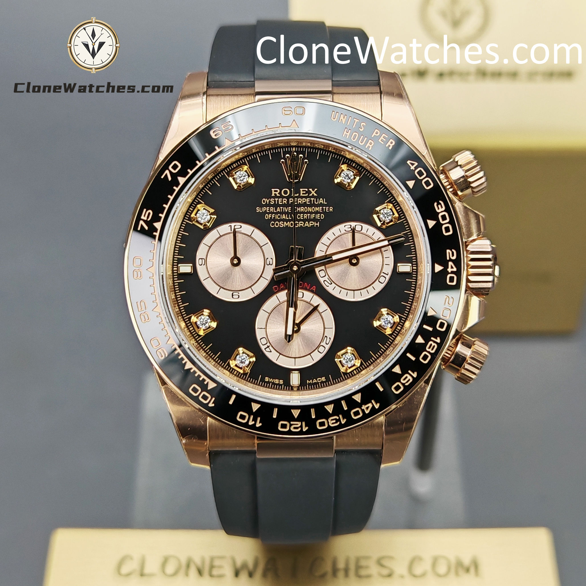 Rolex Super Clone Watches 1:1 Daytona Rose Gold M126515ln-0004 4131 Movement