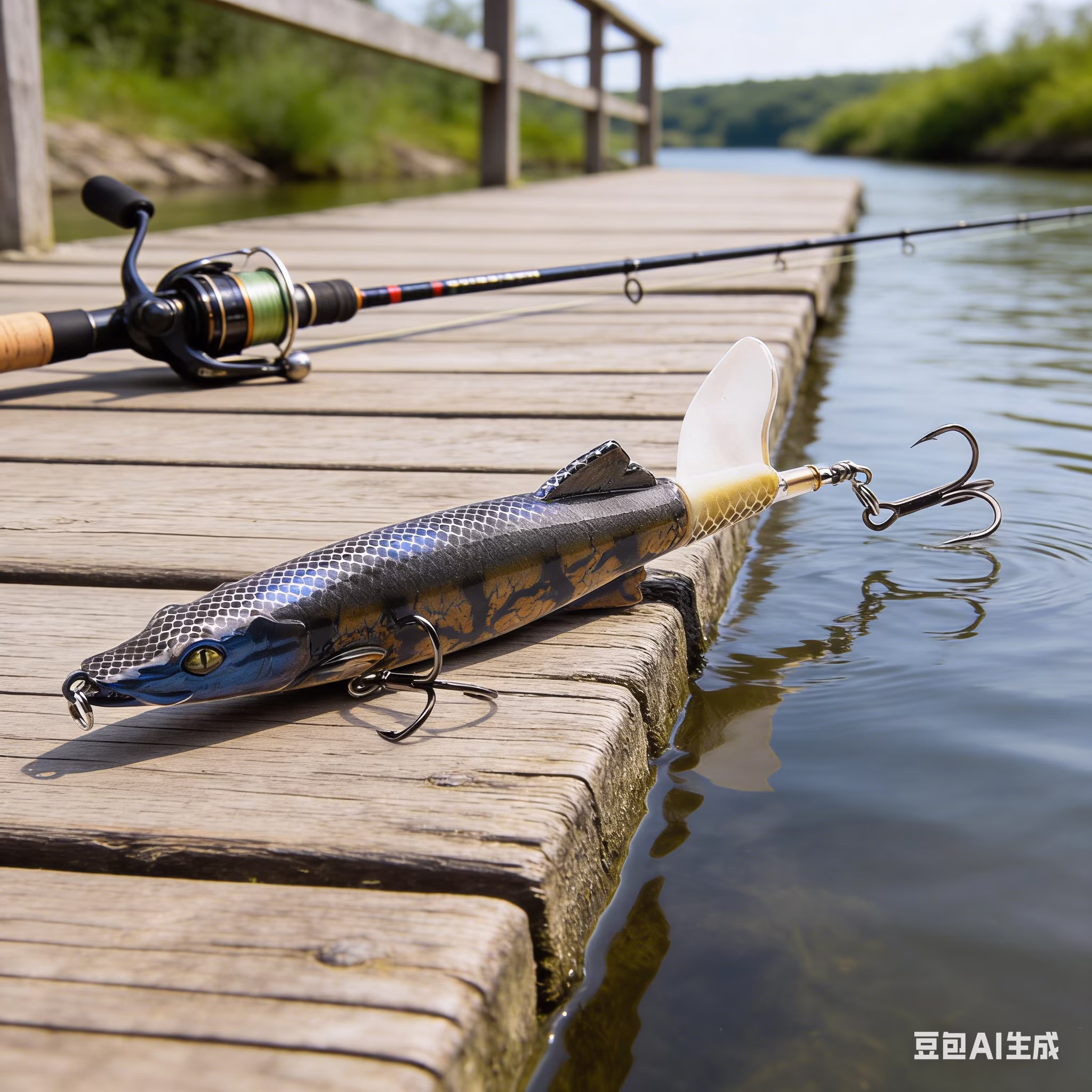Bisitoy Topwater Fishing Lures, Excellent Hookup Ratio with Propeller Action
