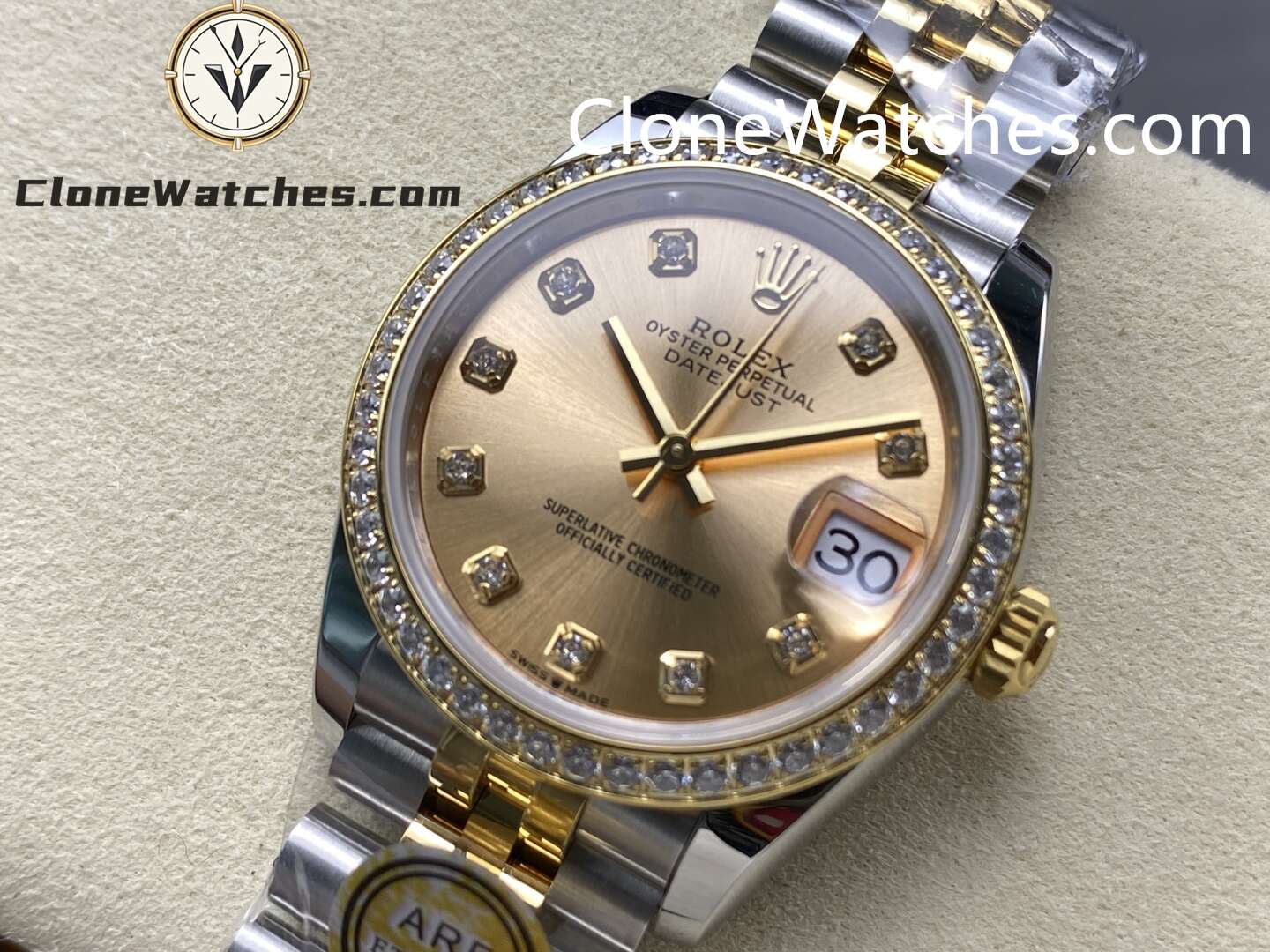 Rolex Super Clone Watches 1:1 DateJust m278383rbr-0026 Jubilee 31MM 2236 Movement