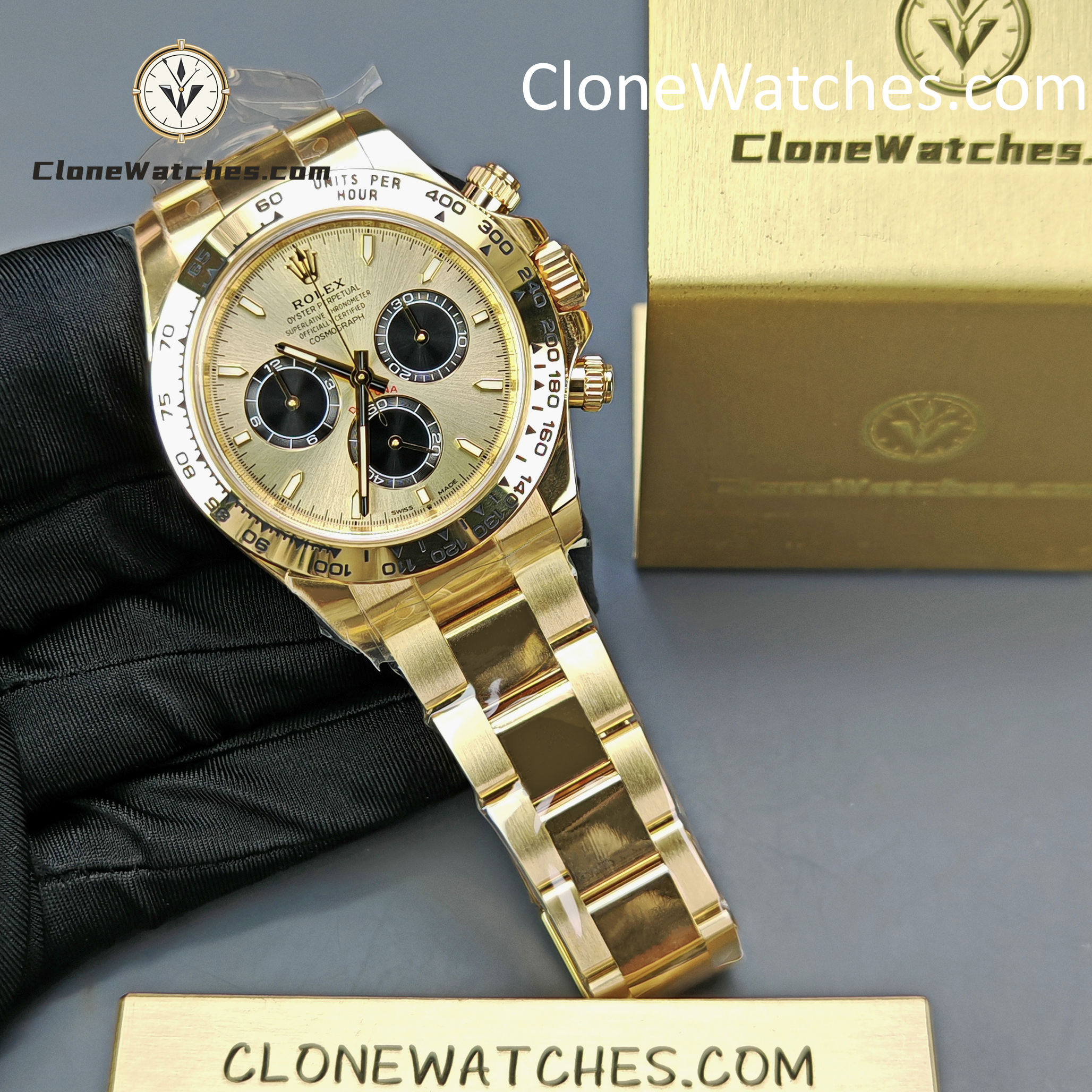 Rolex Super Clone Watches 1:1 Daytona 18K Gold M126508-0006 4131 Movement
