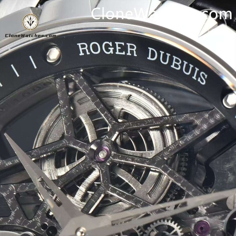 Roger Dubuis Super Clone Watches 1:1 Excalibur Skeleton Double Flying Tourbillon RDDBEX0396 45MM