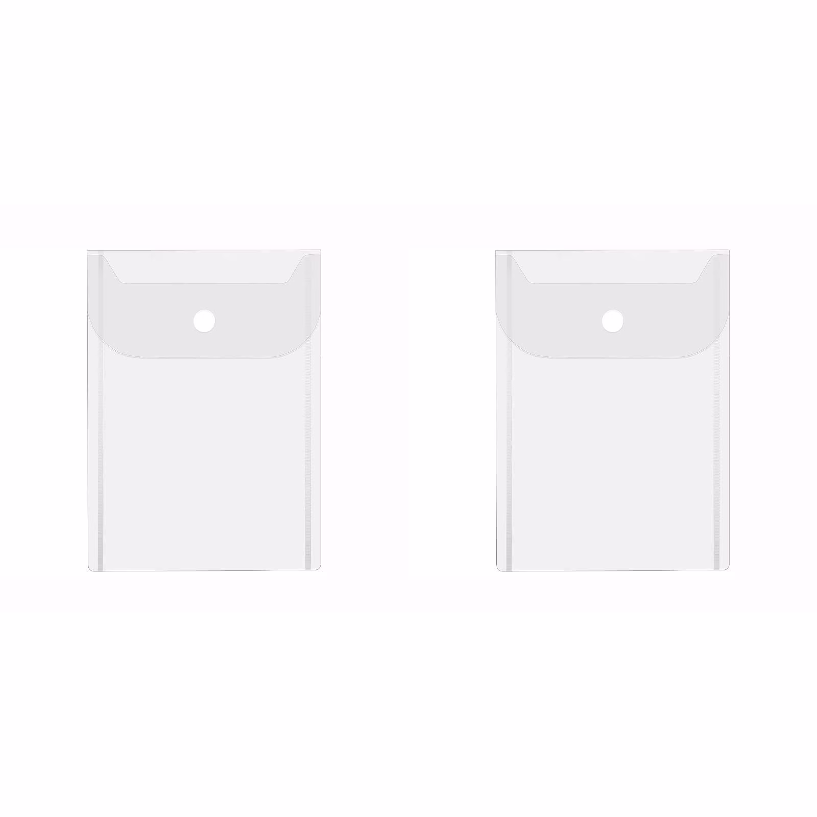 Small Plastic Envelopes,Vertical Poly Envelopes 2/5/10 Pack,Waterproof Clear Document Flie Folders,Filing Envelopes Pouch,Reusable Envelopes for Home Work Office Organization(7.1x5.1