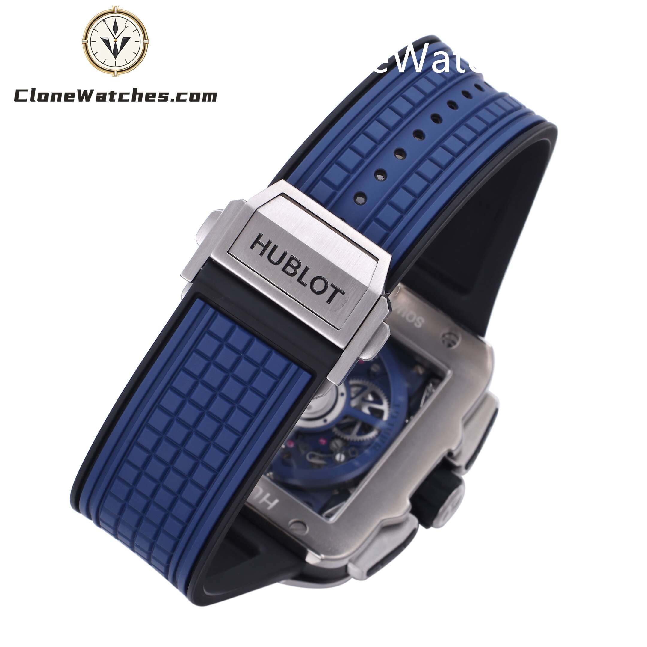 Hublot Super Clone Watches 1:1 Square Bang Unico Titanium Blue Ceramic 42MM 821.NL.5170.RX