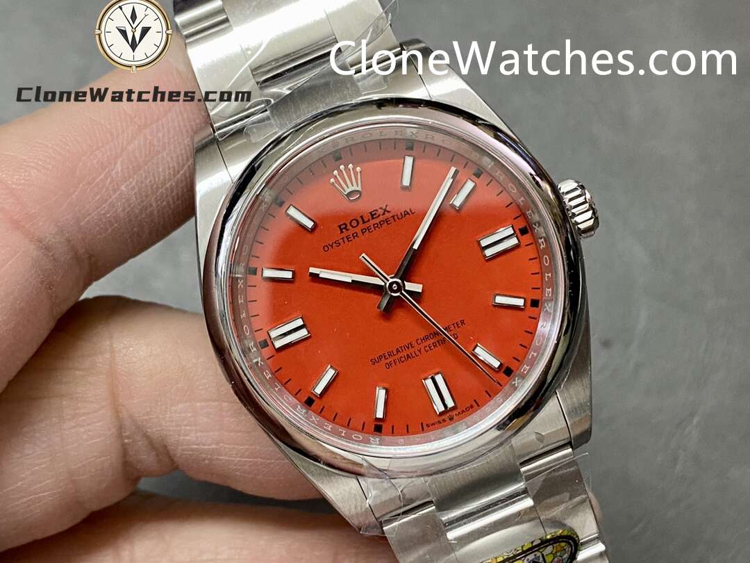 Rolex Super Clone Watches 1:1 Oyster Perpetual Red Dial 36mm m126000-0007 3230 Movement