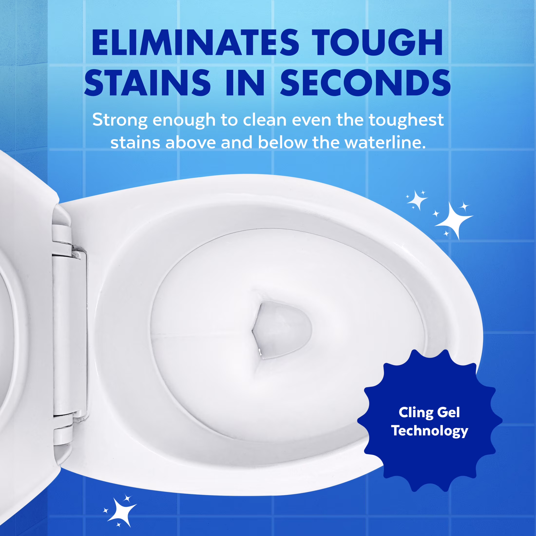 Lysol Toilet Bowl Cleaner Clinging Gel, Power, Disinfecting Bathroom Cleaner and Toilet Bowl Stain Remover, 24 oz (4 Pack)