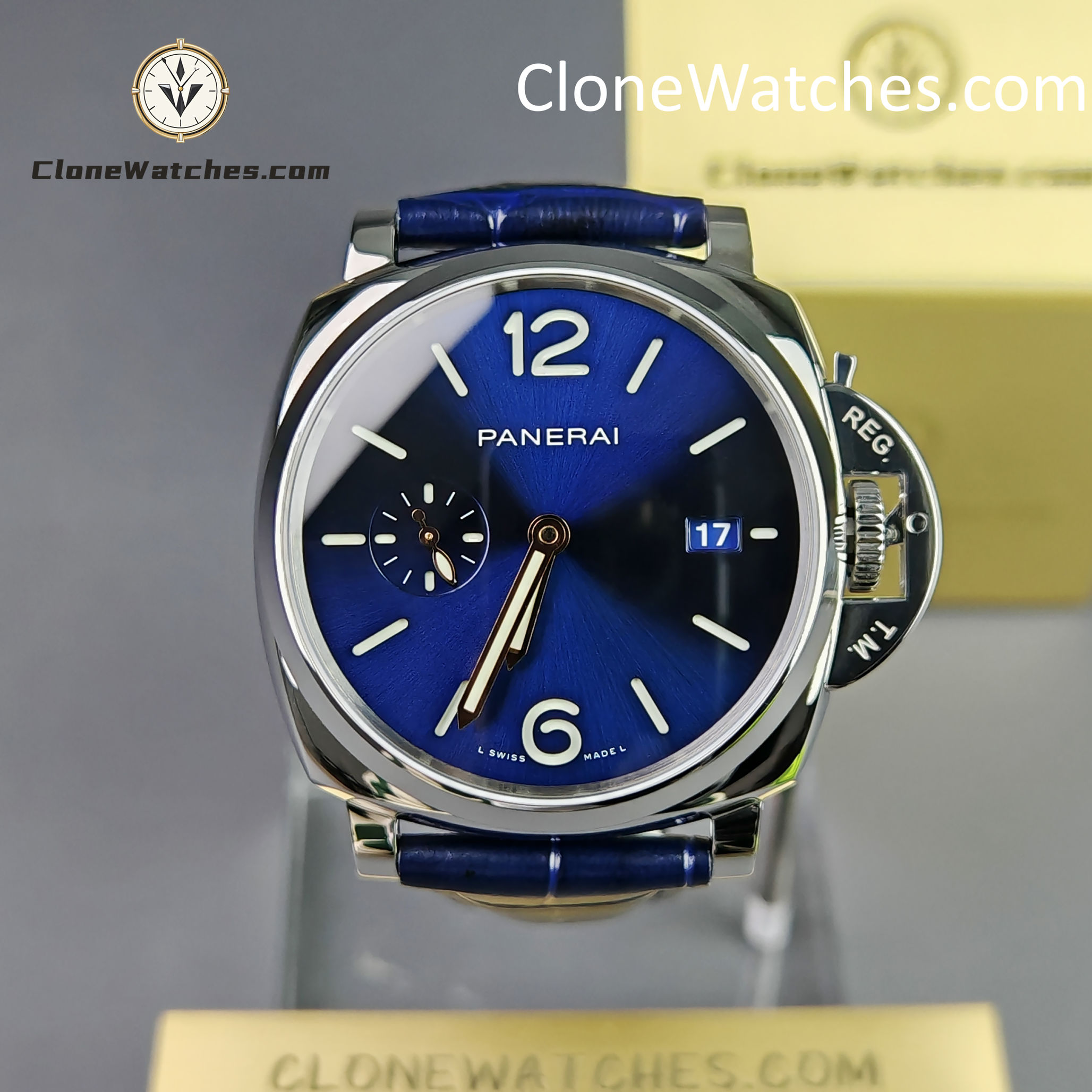 Panerai Super Clone Watches 1:1 Blue Dial 42mm Luminor Due PAM1274