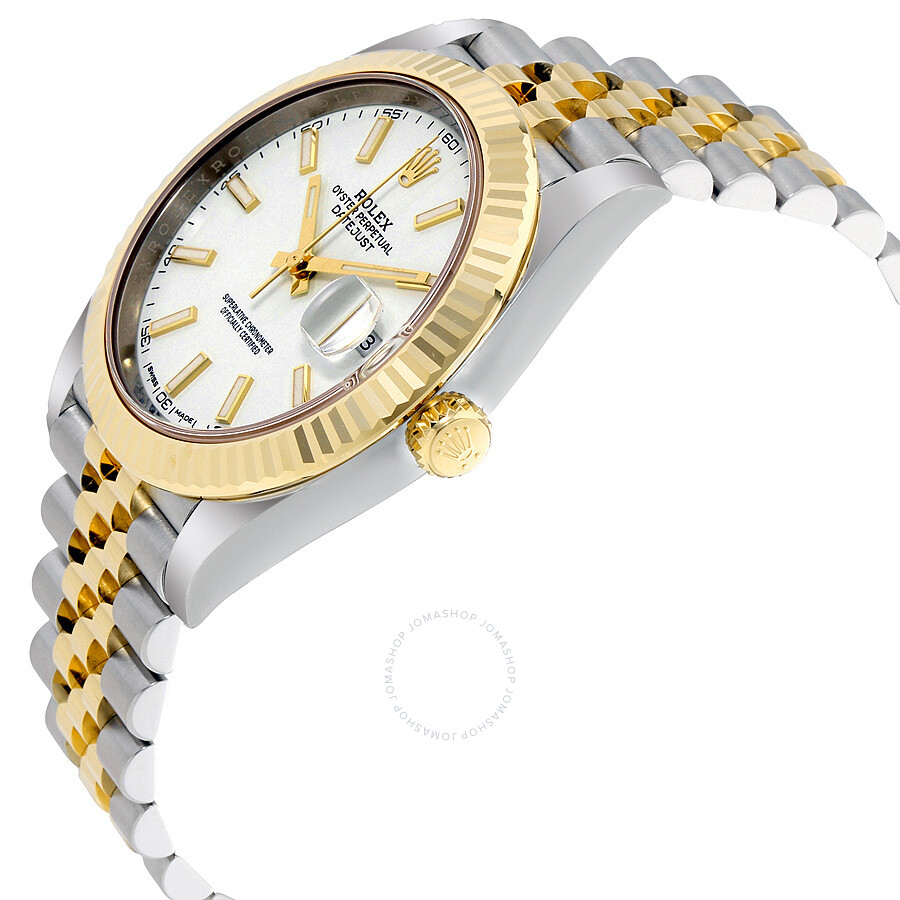 Rolex Datejust 41 White Dial Steel and 18K Yellow Gold Jubilee Men s Watch 12633WSJ（Lifetime free warranty+90-days replacement service & Refund!.）