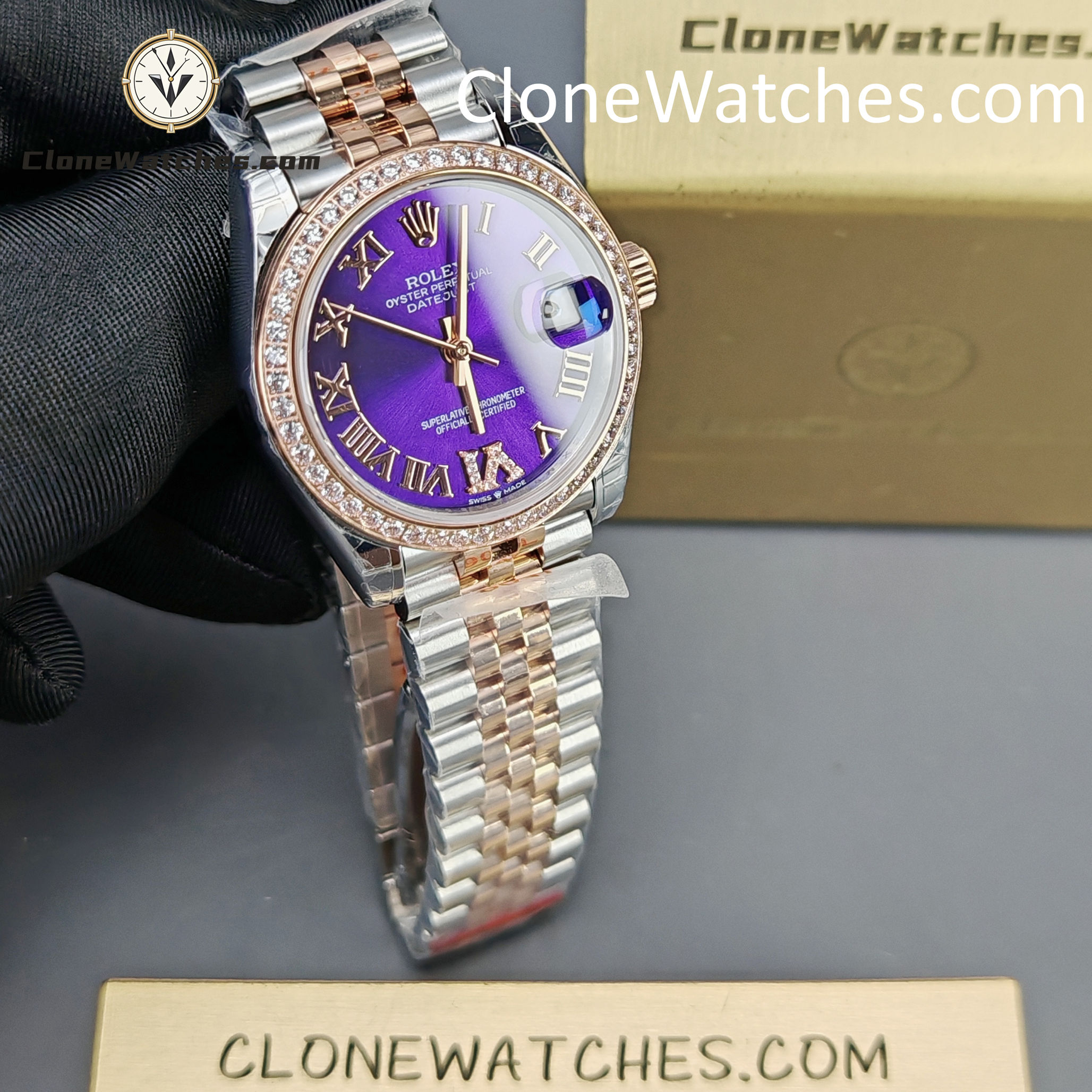 Rolex Super Clone Watches 1:1 DateJust m278381rbr-0020 Jubilee 31MM 2236 Movement