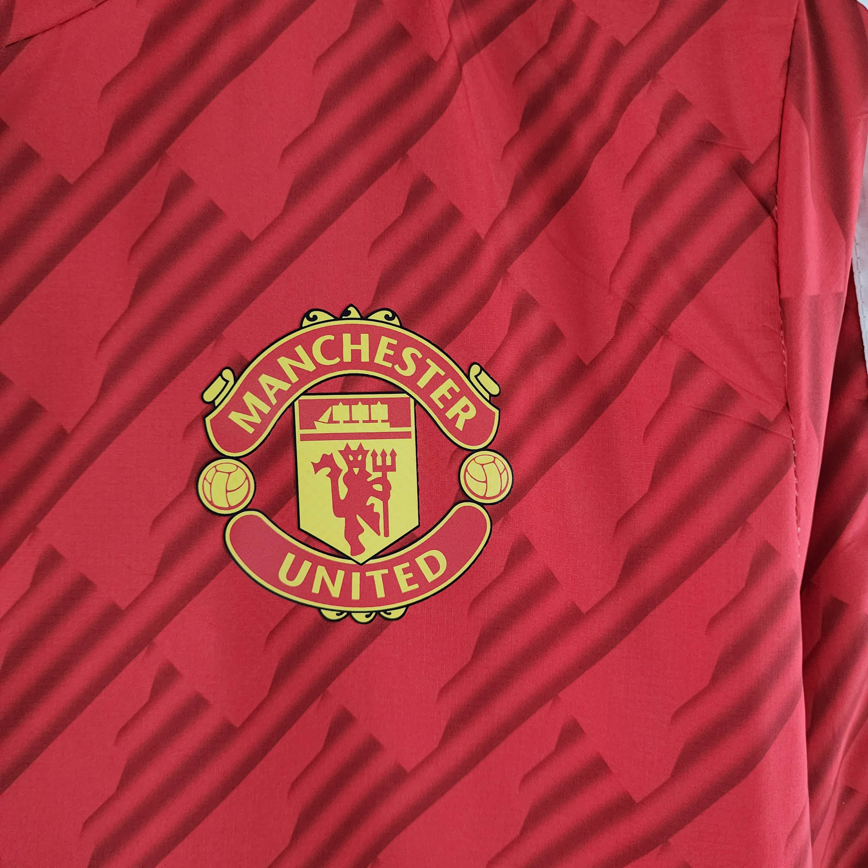 2022/2023 Manchester United Windbreaker Red White Edge