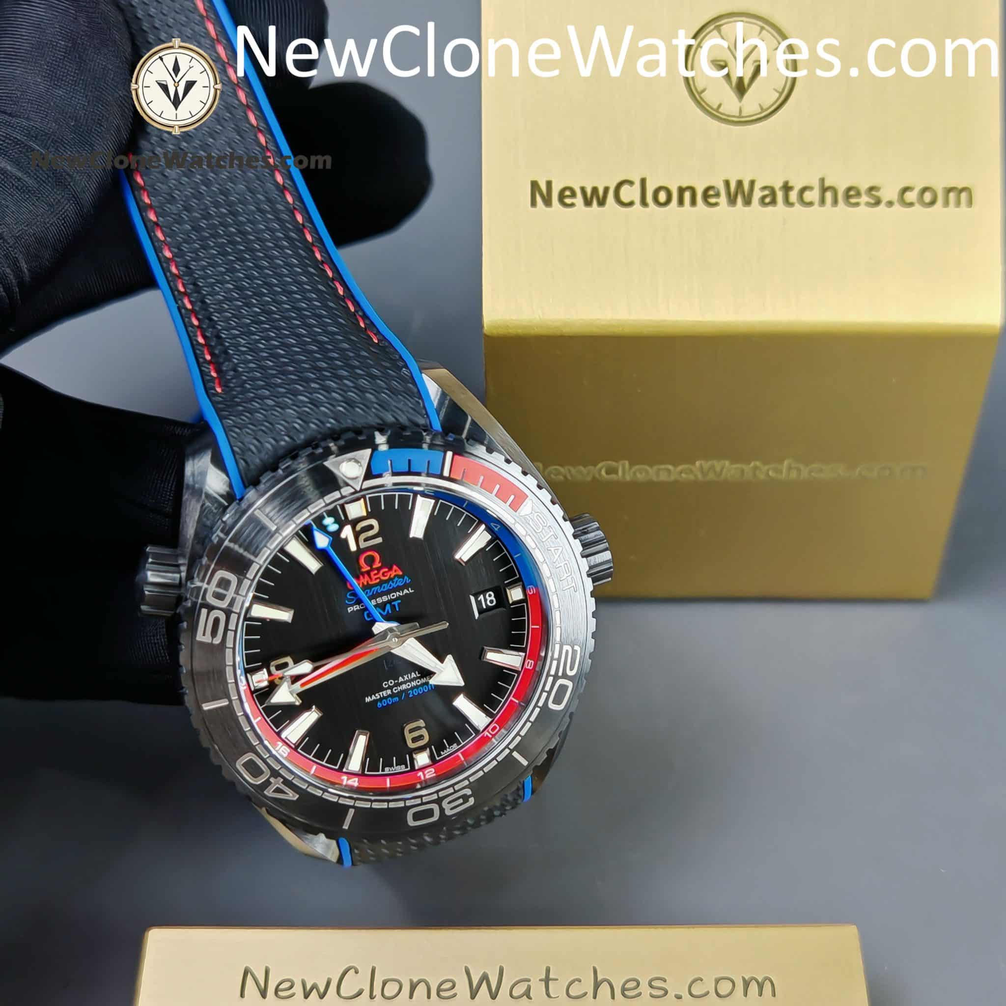 OMEGA Super Clone Watches 1:1 Seamaster Planet Ocean 600M ��ETNZ�� Deep Black 215.92.46.22.01.004 45.5MM