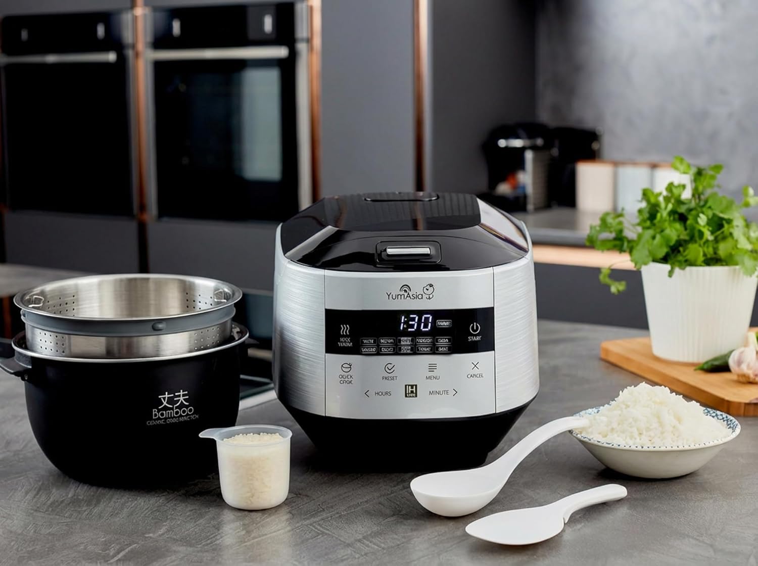 Cuiseur riz induction bol céramique 7 fonctions riz 4 fonctions multicuiseur écran LED