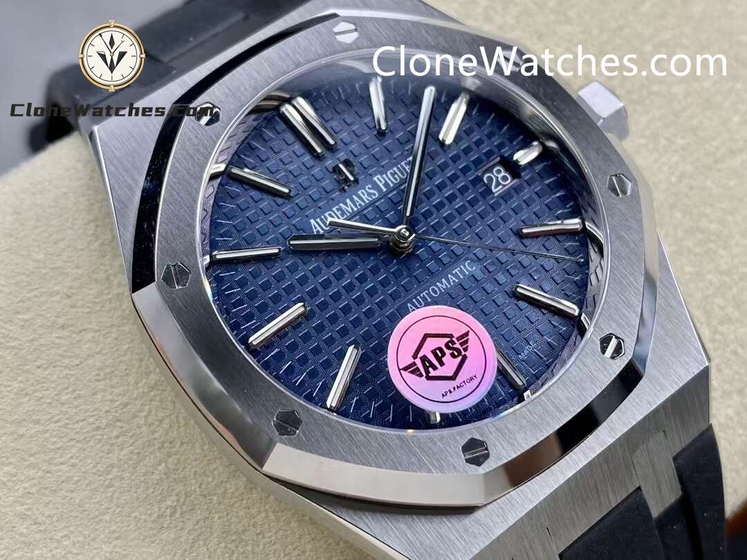 Audemars Piguet Super Clone Watches 1:1 Royal Oak 15400 Blue Dial Rubber Strap