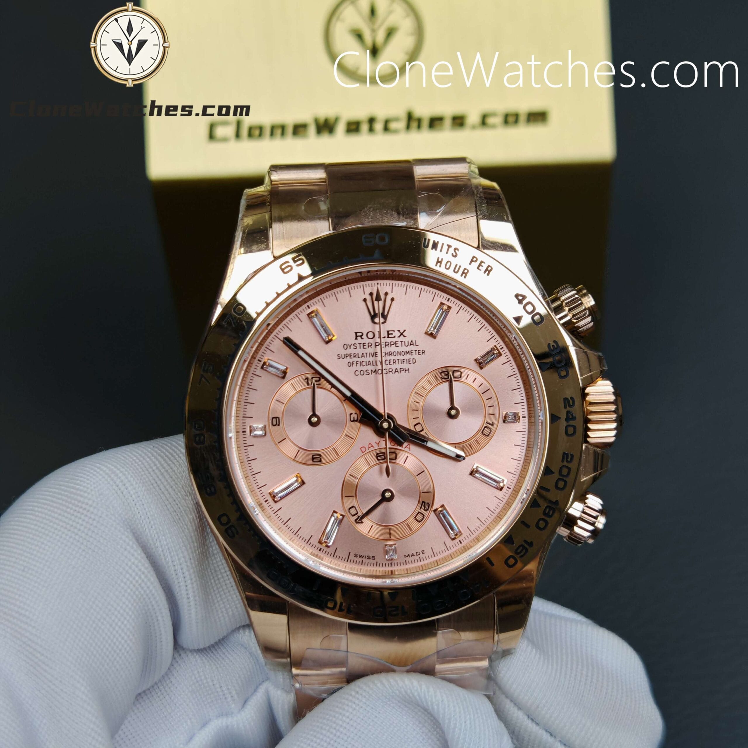 Rolex Super Clone Watches 1:1 Daytona Crystal Dial 116505 – 0012 4130 Movement