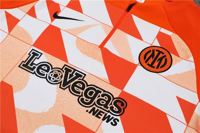 2023/2024 Inter Milan Half Pull Training Wear Orange Suit