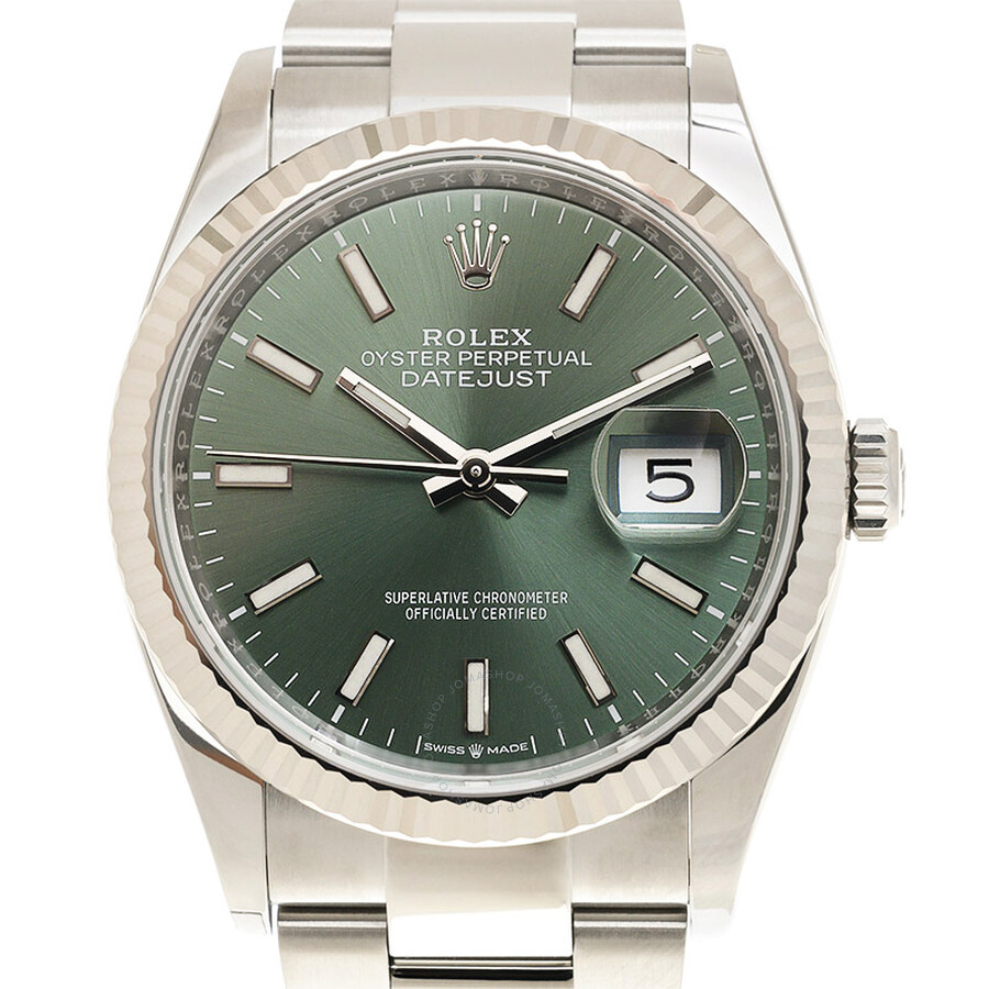 Rolex Datejust 36 Mint Green Dial Automatic Men s Oyster Watch M126234-0052（Lifetime free warranty+90-days replacement service & Refund!.）
