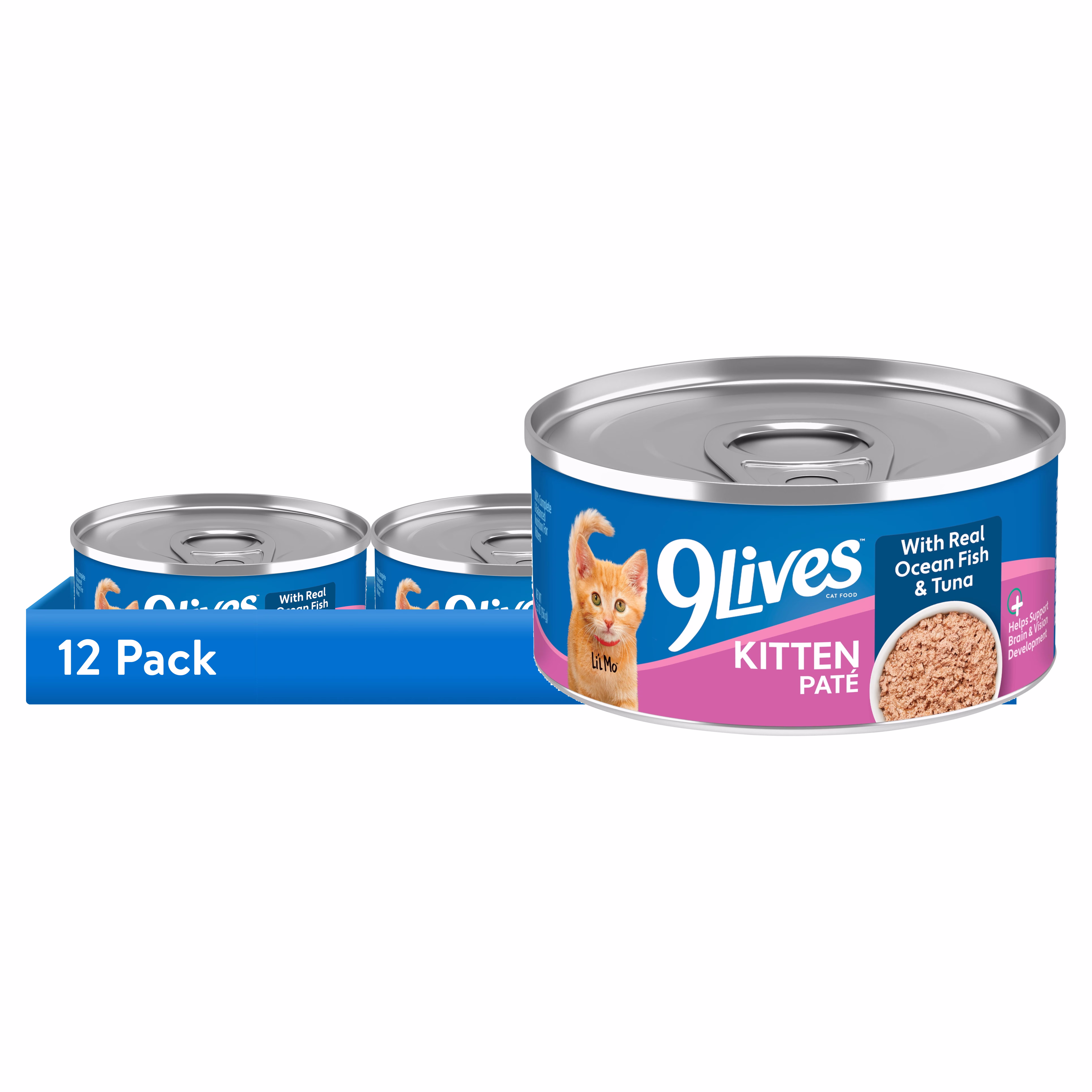9Lives Kitten Paté Cat Food with Real Ocean Fish and Tuna, 5.5 oz