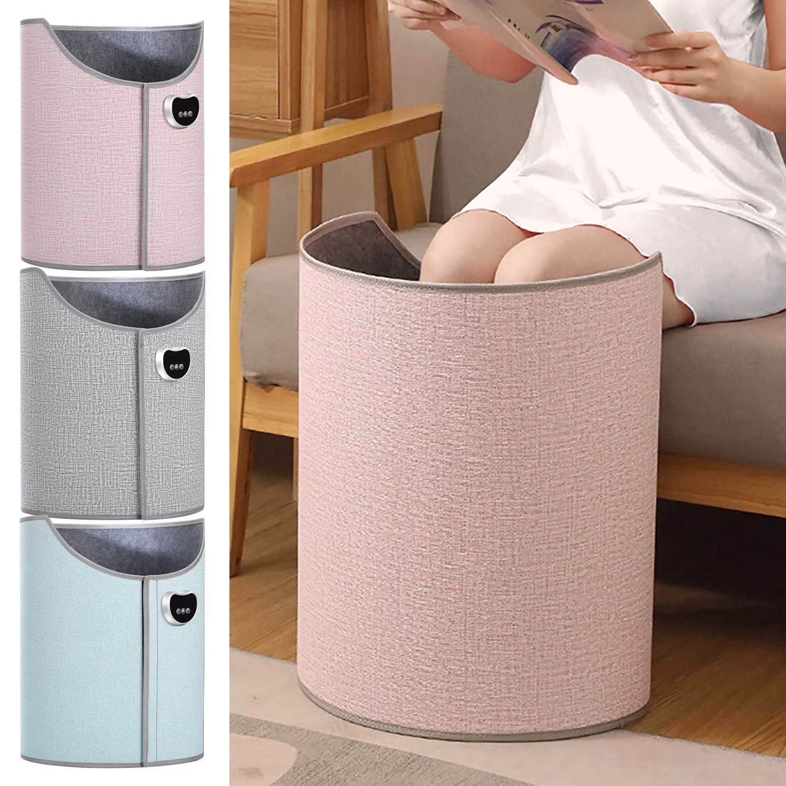 AYktou Under Desk Heater,Portable Foot Warmer Under Desk for Office and Home,Electric Personal Heater Foot and Leg Warmer Space Heater for Indoor Use Rapid Heating with tat