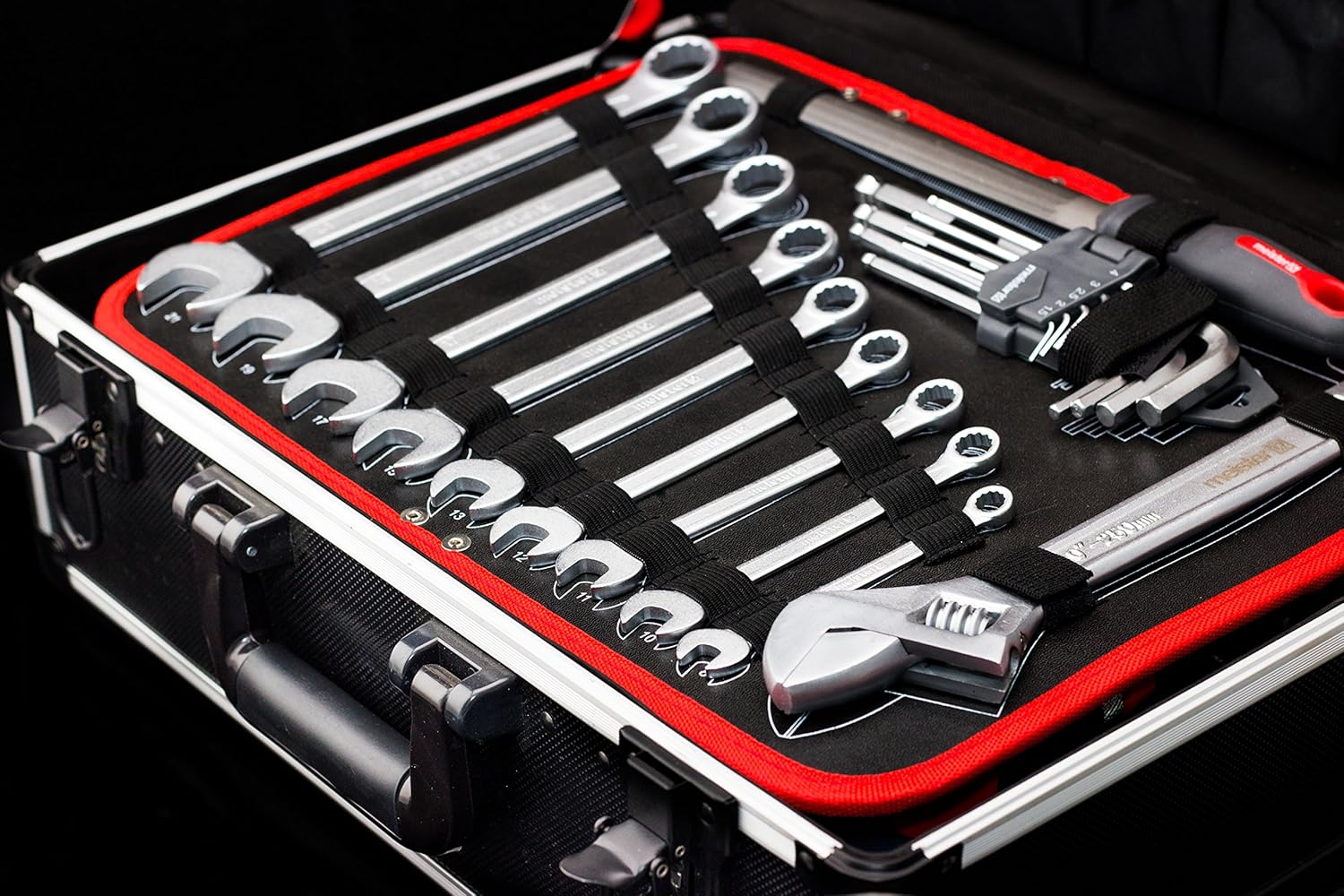 Chariot outils 156 pièces roulettes poignée télescopique mallette outils professionnelle