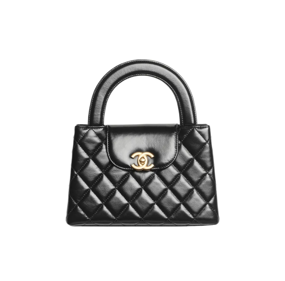CHANEL Kelly 23K Chain with handle, sequin calf leather
