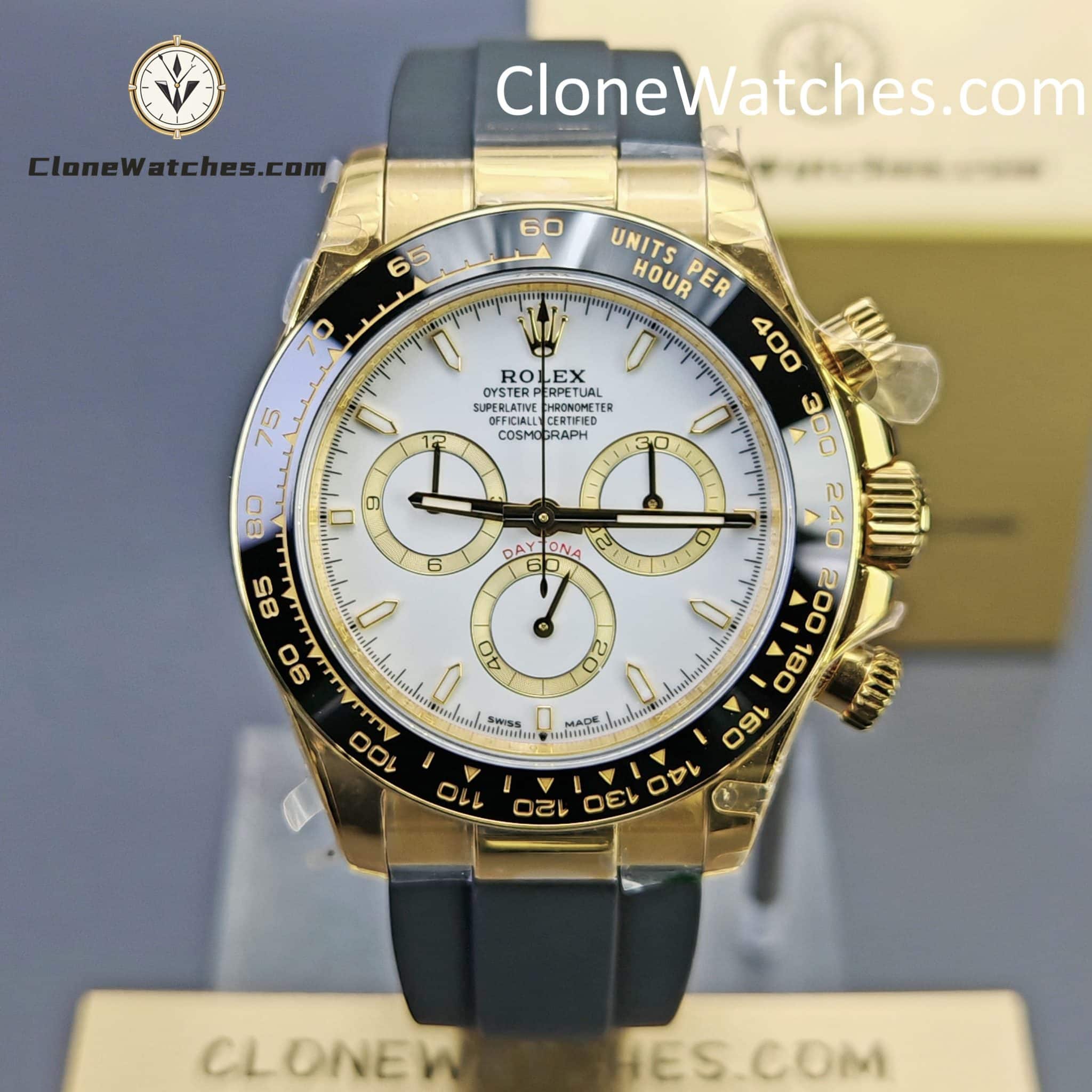 Rolex Super Clone Watches 1:1 Daytona 18K Gold M126518ln-0002 4131 Movement