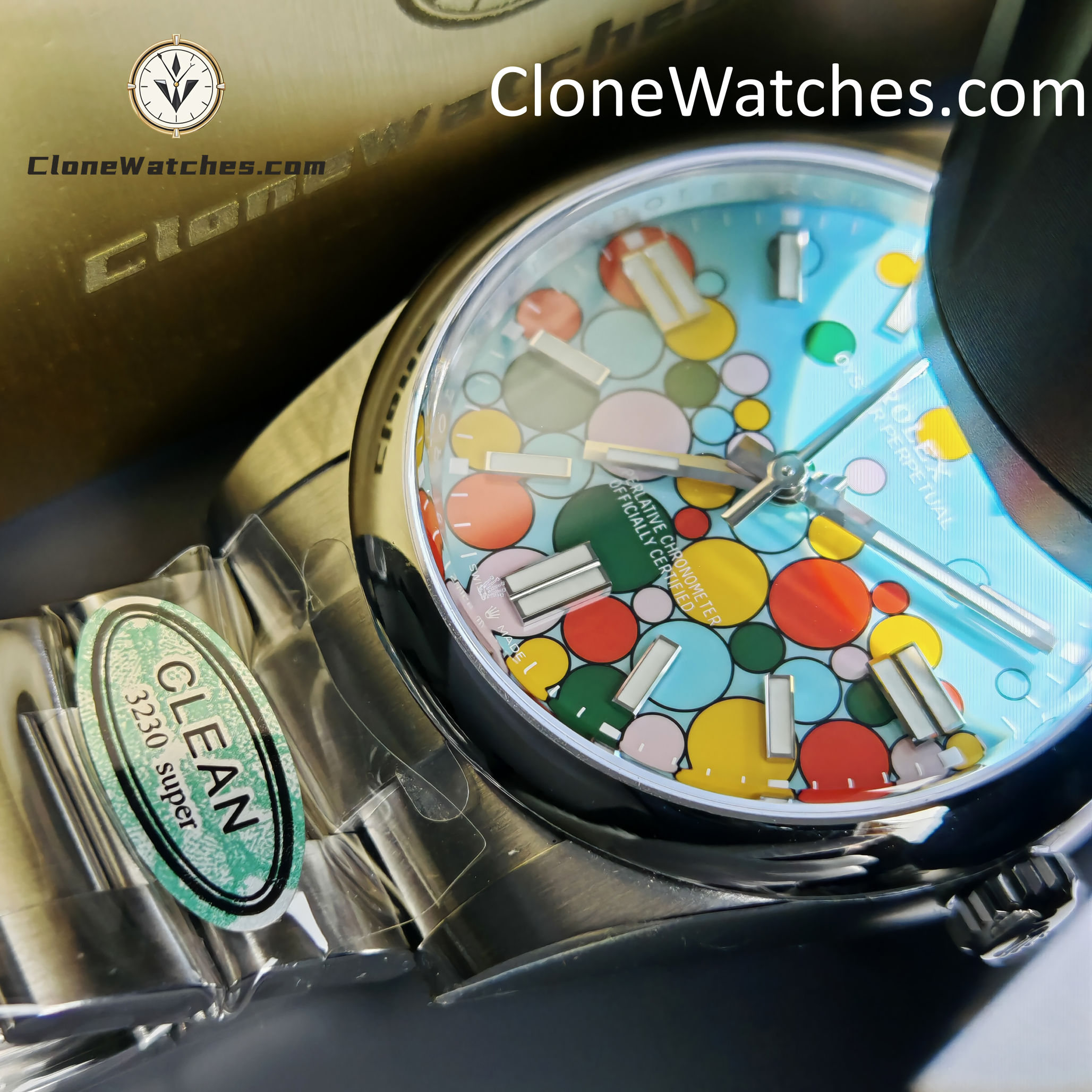 Rolex Super Clone Watches 1:1 Oyster Perpetual Celebration Dial 41mm M124300-0008 3230 Movement