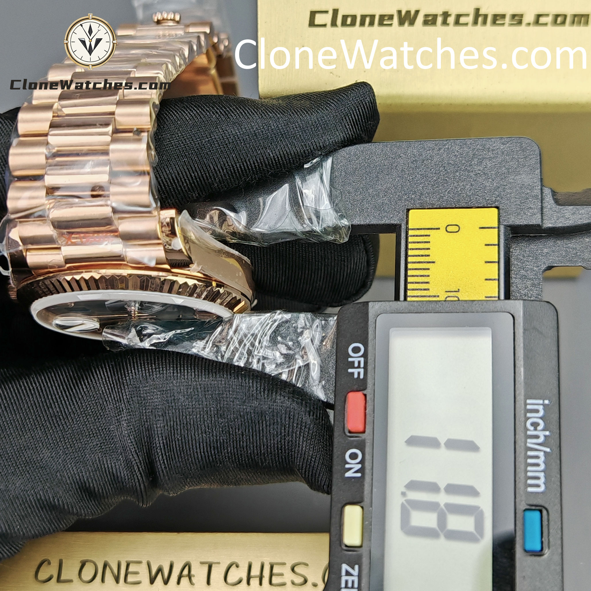 Rolex Super Clone Watches 1:1 Day Date Rose Gold Turquoise Dial 36mm m128235-0085 3255 Movement