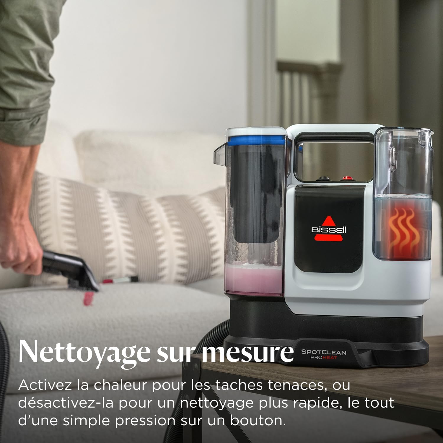 Shampouineuse canapé 1125 W triple nettoyage taches tenaces