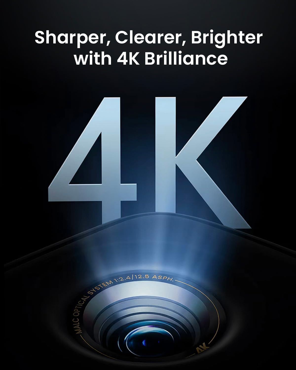 Mini vidéoprojecteur 4K triple laser 1100 lumens autofocus Google TV Netflix
