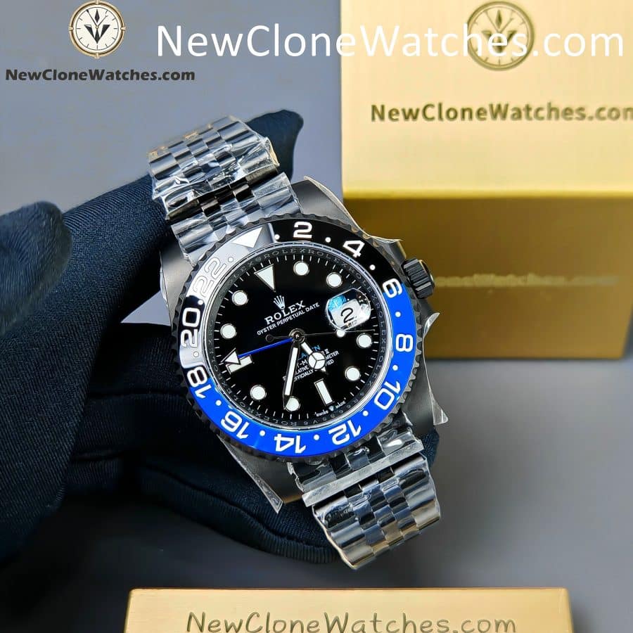 Modified Super Clone Watches 1:1 Rolex BATMAN GMT Master Black Dial 3285 Movement
