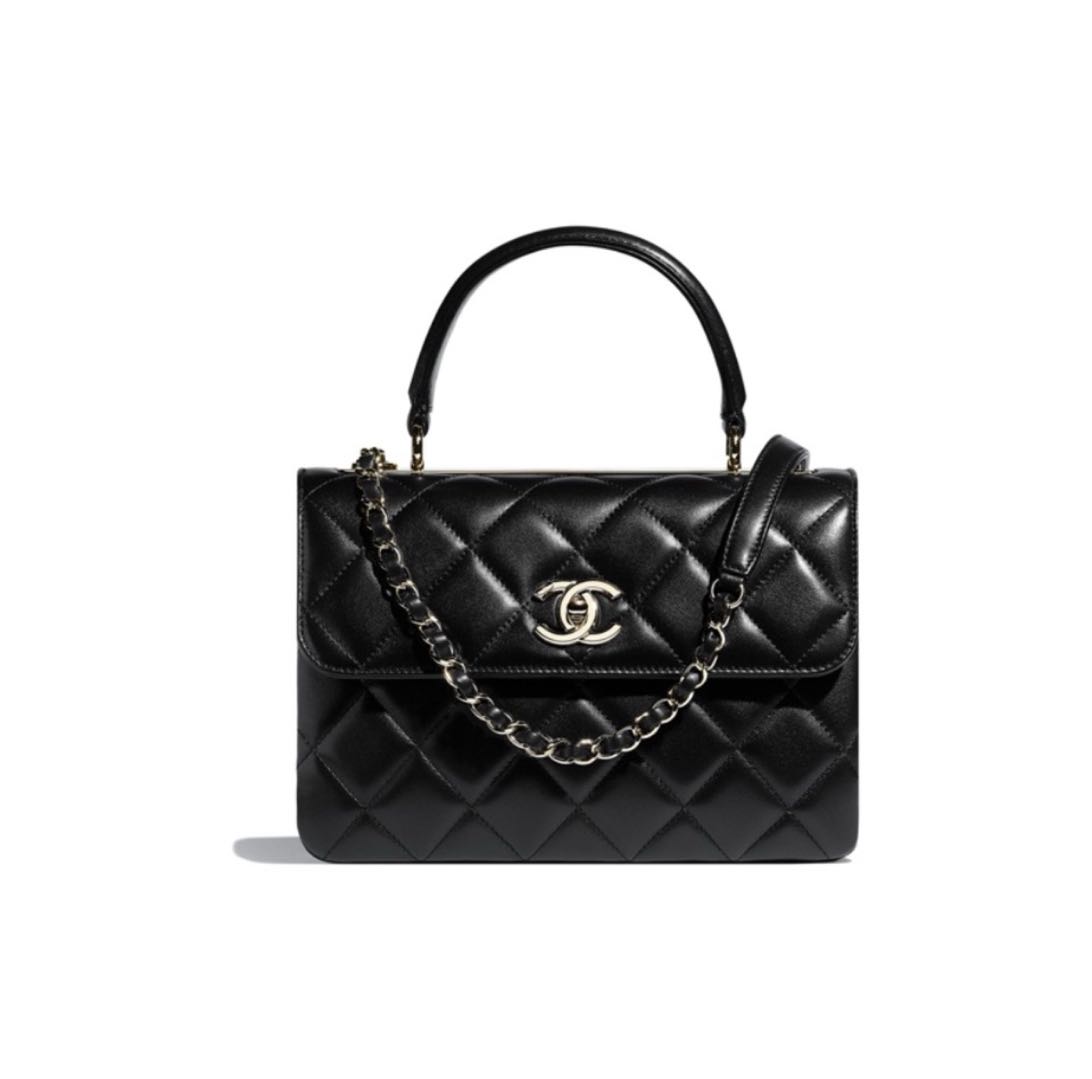 Chanel trendy cc Diamond patterned flap sheepskin crossbody bag