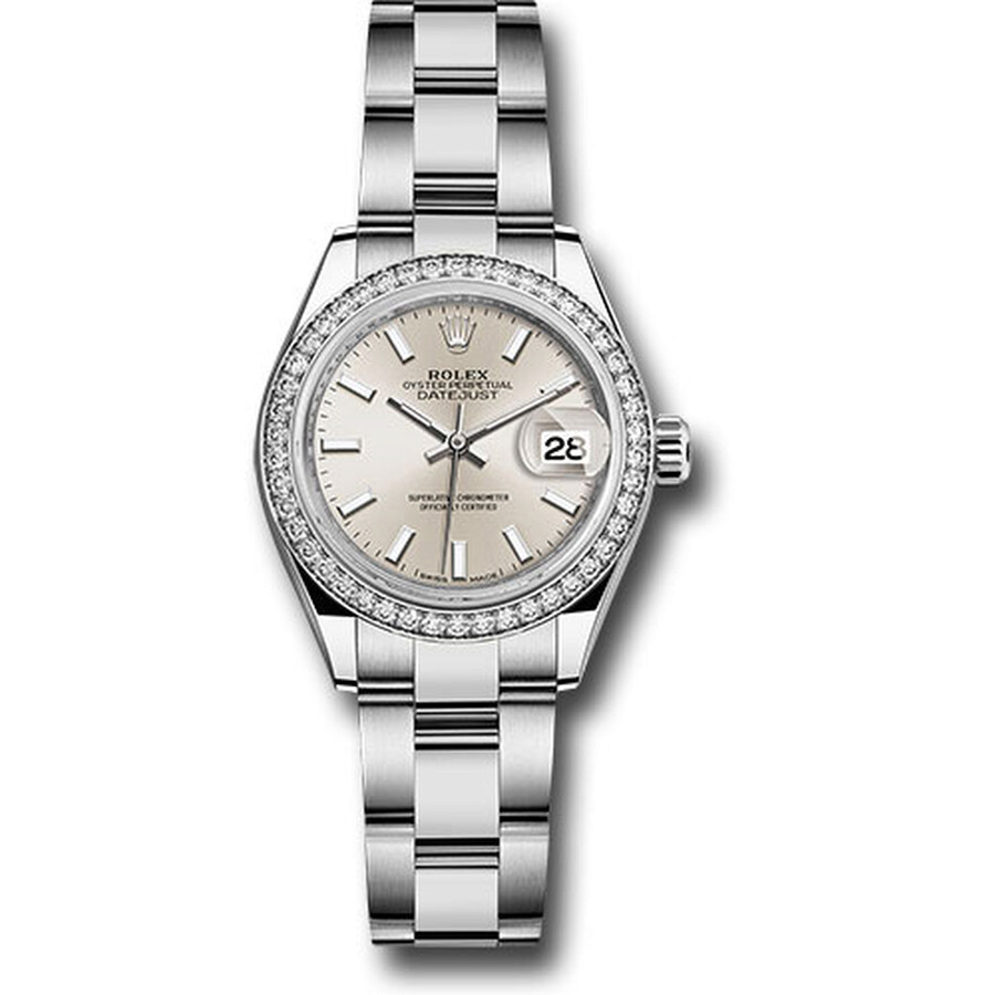 Rolex Lady Datejust Automatic Silver Dial Ladies Oyster Watch 279384SSO（Lifetime free warranty+90-days replacement service & Refund!.）