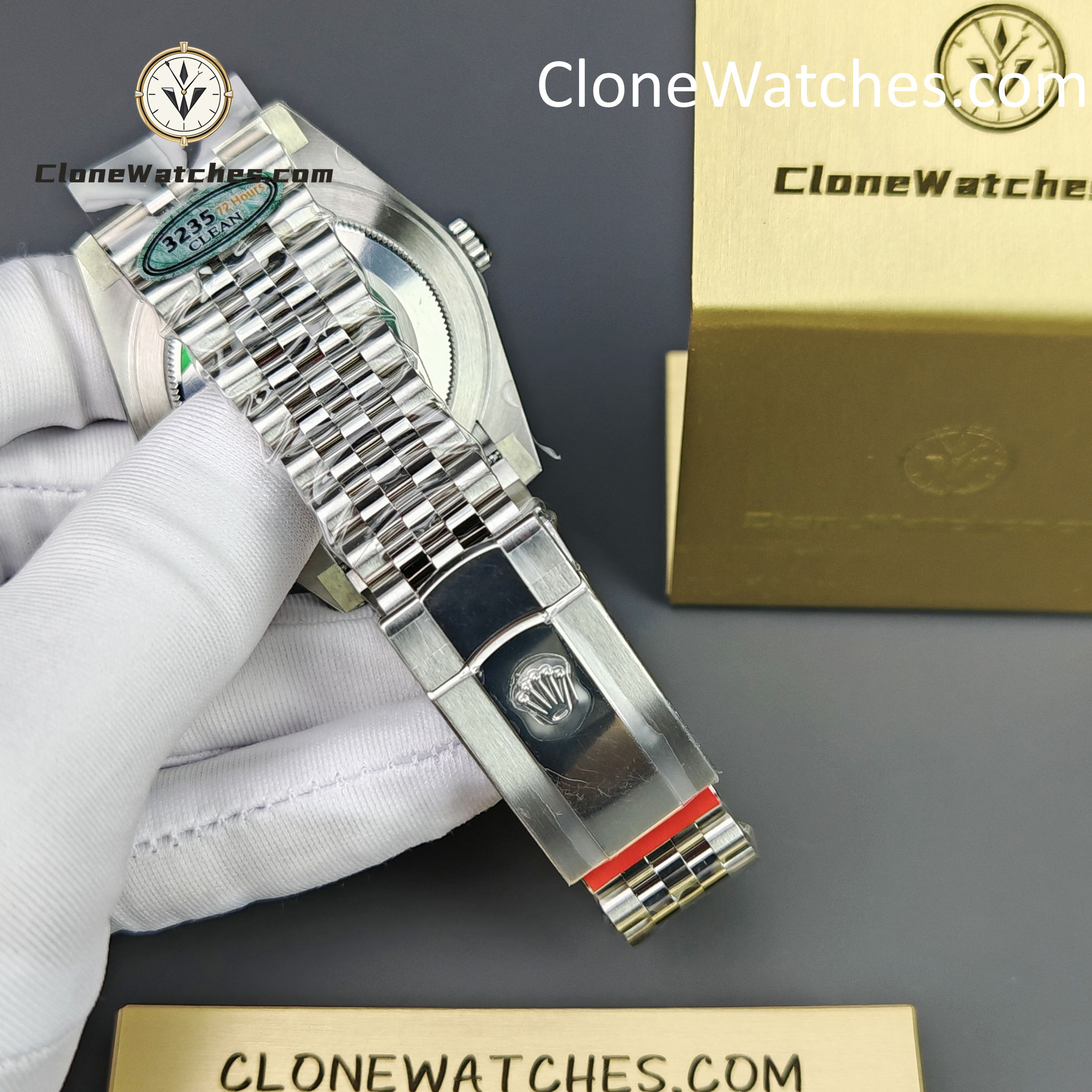 Rolex Super Clone Watches 1:1 DateJust Black Diamond Dial Jubilee 41MM m126334-0012 3235 Movement