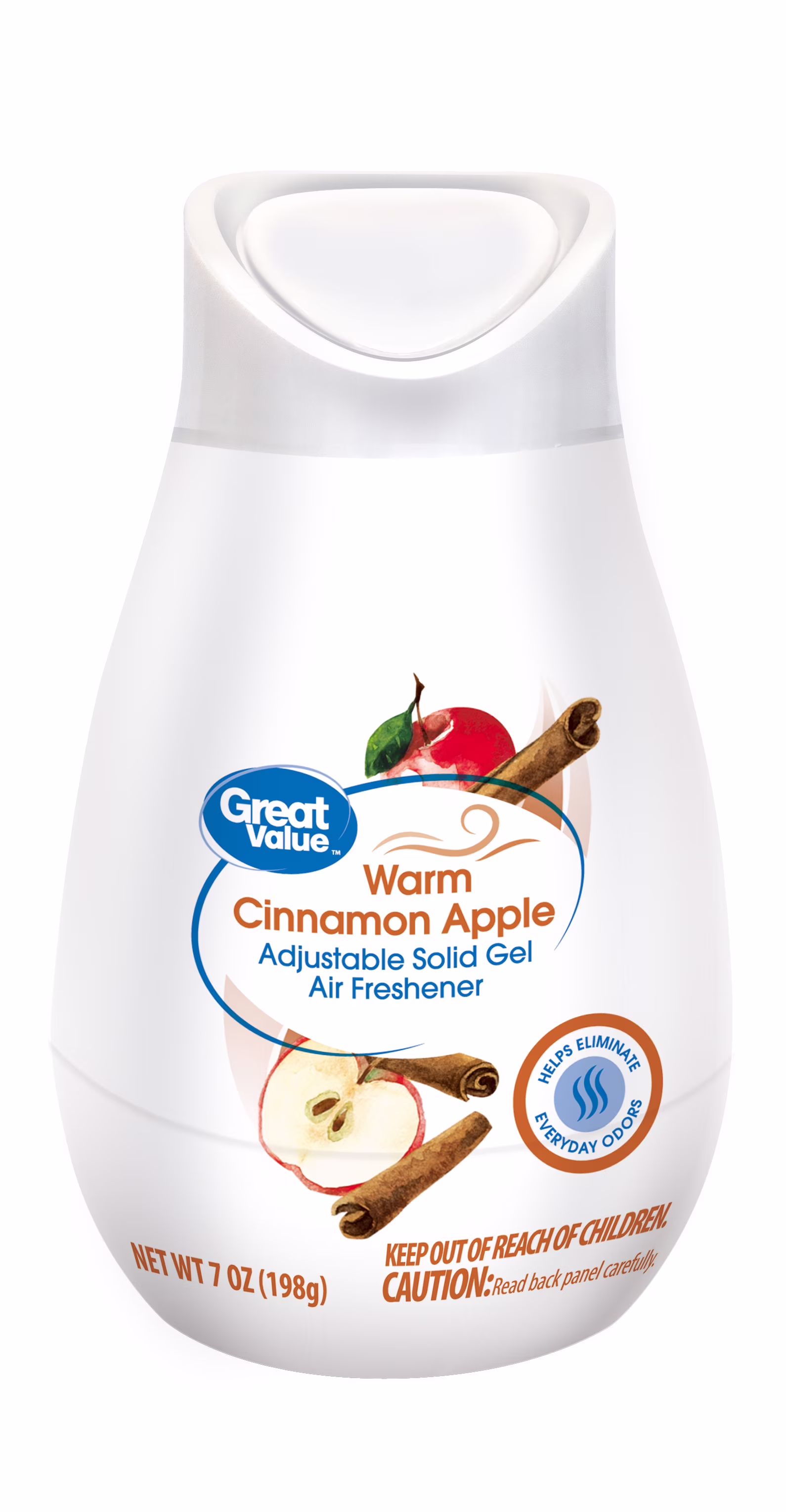 Great Value Adjustable Solid Gel Cone Air Freshener, Warm Cinnamon Apple, 7 oz